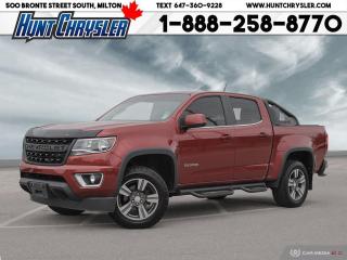 LOOK AT THIS!!! WONT BE HERE LONG!!! 2016 CHEVROLET COLORADO 2WD WT!!! Equipped with 3.6L Pentastar Engine, Automatic Transmission, Premium Cloth Seaitng for Five, 18in Alloy Wheels, Side Steps, Tonneau Cover, Spray in Liner, Hitch, Fog Lights, Rear Camera, Power Windows, Power Locks, A/C, Power Driver Seat, Cruise Control, Keyless Entry and so much more!! Are you on the Hunt for the perfect car in Ontario? Look no further than our car dealership! Our NON-COMMISSION sales team members are dedicated to providing you with the best service in town. Whether youre looking for a sleek pickup truck or a spacious family vehicle, our team has got you covered. Visit us today and take a test drive - we promise you wont be disappointed! Call 905-876-2580 or Email us at sales@huntchrysler.com