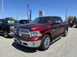 Used 2017 RAM 1500 Laramie Crew Cab 4x4 ~Nav ~Cam ~Leather ~Moonroof for sale in Barrie, ON