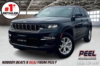 2023 Jeep Grand Cherokee Limited 4X4 | Midnight Sky | Heated Leather Seats | Heated Steering Wheel | Remote Start | Uconnect 5 10.1" Touchscreen Display | Navigation | Wireless Apple CarPlay & Android Auto | Bluetooth | Adaptive Cruise Control | Lane Keep Assist | Forward Collision Warning | Blind Spot Monitoring | Pedestrian/Cyclist Emergency Braking | Parking Sensors | Second Row Heated Seats | Power Liftgate

One Owner Clean Carfax

Step into luxury and performance with the 2023 Jeep Grand Cherokee Limited 4X4 in the captivating Midnight Sky exterior. Featuring plush Heated Leather Seats and a Heated Steering Wheel, comfort is paramount in every drive, especially during chilly weather. Seamlessly navigate your journey with the intuitive Uconnect 5 10.1" Touchscreen Display, offering Navigation and Wireless Apple CarPlay & Android Auto integration. Safety takes precedence with Adaptive Cruise Control, Lane Keep Assist, Forward Collision Warning, and Blind Spot Monitoring, providing peace of mind on every road. Practicality meets sophistication with thoughtful additions like Parking Sensors, Second Row Heated Seats, and a convenient Power Liftgate. Experience refinement and capability in the Grand Cherokee Limited, where luxury and performance converge seamlessly.
______________________________________________________

Engage & Explore with Peel Chrysler: Whether youre inquiring about our latest offers or seeking guidance, 1-866-652-6197 connects you directly. Dive deeper online or connect with our team to navigate your automotive journey seamlessly.

WE TAKE ALL TRADES & CREDIT. WE SHIP ANYWHERE IN CANADA! OUR TEAM IS READY TO SERVE YOU 7 DAYS! COME SEE WHY NOBODY BEATS A DEAL FROM PEEL! Your Source for ALL make and models used cars and trucks
______________________________________________________

*FREE CarFax (click the link above to check it out at no cost to you!)*

*FULLY CERTIFIED! (Have you seen some of these other dealers stating in their advertisements that certification is an additional fee? NOT HERE! Our certification is already included in our low sale prices to save you more!)

______________________________________________________

Peel Chrysler  A Trusted Destination: Based in Port Credit, Ontario, we proudly serve customers from all corners of Ontario and Canada including Toronto, Oakville, North York, Richmond Hill, Ajax, Hamilton, Niagara Falls, Brampton, Thornhill, Scarborough, Vaughan, London, Windsor, Cambridge, Kitchener, Waterloo, Brantford, Sarnia, Pickering, Huntsville, Milton, Woodbridge, Maple, Aurora, Newmarket, Orangeville, Georgetown, Stouffville, Markham, North Bay, Sudbury, Barrie, Sault Ste. Marie, Parry Sound, Bracebridge, Gravenhurst, Oshawa, Ajax, Kingston, Innisfil and surrounding areas. On our website www.peelchrysler.com, you will find a vast selection of new vehicles including the new and used Ram 1500, 2500 and 3500. Chrysler Grand Caravan, Chrysler Pacifica, Jeep Cherokee, Wrangler and more. All vehicles are priced to sell. We deliver throughout Canada. website or call us 1-866-652-6197. 

Your Journey, Our Commitment: Beyond the transaction, Peel Chrysler prioritizes your satisfaction. While many of our pre-owned vehicles come equipped with two keys, variations might occur based on trade-ins. Regardless, our commitment to quality and service remains steadfast. Experience unmatched convenience with our nationwide delivery options. All advertised prices are for cash sale only. Optional Finance and Lease terms are available. A Loan Processing Fee of $499 may apply to facilitate selected Finance or Lease options. If opting to trade an encumbered vehicle towards a purchase and require Peel Chrysler to facilitate a lien payout on your behalf, a Lien Payout Fee of $299 may apply. Contact us for details. Peel Chrysler Pre-Owned Vehicles come standard with only one key.