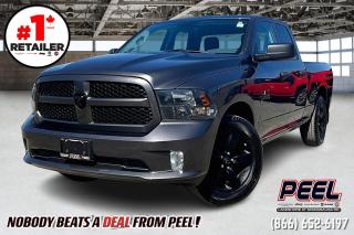 2018 Ram 1500 ST Express Quad Cab 4X4 | 3.6L V6 | Granite Crystal Metallic | Blackout Package | Wheel & Sound Group | 6 Passenger | Uconnect 5" Touchscreen Display | Bluetooth | 3.21 Rear Axle | Spray-in Bed Liner | Tonneau Cover | Class IV Hitch Receiver

One Owner Clean Carfax

Introducing the 2018 Ram 1500 ST Express Quad Cab 4X4, a no-nonsense truck built for those who value rugged performance and sleek style. Finished in Granite Crystal Metallic paint and enhanced with the stylish Blackout Package, this truck exudes a commanding presence on the road. Equipped with 20" black wheels, it strikes a bold and confident stance wherever it goes. Despite its understated exterior, the Ram 1500 ST Express doesnt compromise on functionality. With a durable spray-in bed liner and a reliable Class IV hitch receiver, its ready to tackle any job with ease. Inside, youll find a practical yet comfortable interior with seating for six and a user-friendly Uconnect 5" touchscreen display for seamless connectivity on the go. Whether youre hauling cargo or hitting the open road, the 2018 Ram 1500 ST Express is the perfect companion for all your adventures.
______________________________________________________

Engage & Explore with Peel Chrysler: Whether youre inquiring about our latest offers or seeking guidance, 1-866-652-6197 connects you directly. Dive deeper online or connect with our team to navigate your automotive journey seamlessly.

WE TAKE ALL TRADES & CREDIT. WE SHIP ANYWHERE IN CANADA! OUR TEAM IS READY TO SERVE YOU 7 DAYS! COME SEE WHY NOBODY BEATS A DEAL FROM PEEL! Your Source for ALL make and models used cars and trucks
______________________________________________________

*FREE CarFax (click the link above to check it out at no cost to you!)*

*FULLY CERTIFIED! (Have you seen some of these other dealers stating in their advertisements that certification is an additional fee? NOT HERE! Our certification is already included in our low sale prices to save you more!)

______________________________________________________

Peel Chrysler  A Trusted Destination: Based in Port Credit, Ontario, we proudly serve customers from all corners of Ontario and Canada including Toronto, Oakville, North York, Richmond Hill, Ajax, Hamilton, Niagara Falls, Brampton, Thornhill, Scarborough, Vaughan, London, Windsor, Cambridge, Kitchener, Waterloo, Brantford, Sarnia, Pickering, Huntsville, Milton, Woodbridge, Maple, Aurora, Newmarket, Orangeville, Georgetown, Stouffville, Markham, North Bay, Sudbury, Barrie, Sault Ste. Marie, Parry Sound, Bracebridge, Gravenhurst, Oshawa, Ajax, Kingston, Innisfil and surrounding areas. On our website www.peelchrysler.com, you will find a vast selection of new vehicles including the new and used Ram 1500, 2500 and 3500. Chrysler Grand Caravan, Chrysler Pacifica, Jeep Cherokee, Wrangler and more. All vehicles are priced to sell. We deliver throughout Canada. website or call us 1-866-652-6197. 

Your Journey, Our Commitment: Beyond the transaction, Peel Chrysler prioritizes your satisfaction. While many of our pre-owned vehicles come equipped with two keys, variations might occur based on trade-ins. Regardless, our commitment to quality and service remains steadfast. Experience unmatched convenience with our nationwide delivery options. All advertised prices are for cash sale only. Optional Finance and Lease terms are available. A Loan Processing Fee of $499 may apply to facilitate selected Finance or Lease options. If opting to trade an encumbered vehicle towards a purchase and require Peel Chrysler to facilitate a lien payout on your behalf, a Lien Payout Fee of $299 may apply. Contact us for details. Peel Chrysler Pre-Owned Vehicles come standard with only one key.