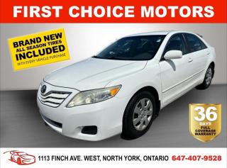 Welcome to First Choice Motors, the largest car dealership in Toronto of pre-owned cars, SUVs, and vans priced between $5000-$15,000. With an impressive inventory of over 300 vehicles in stock, we are dedicated to providing our customers with a vast selection of affordable and reliable options. <br><br>Were thrilled to offer a used 2010 Toyota Camry LE, white color with 236,000km (STK#7266) This vehicle was $9990 NOW ON SALE FOR $8990. It is equipped with the following features:<br>- Automatic Transmission<br>- Leather Seats<br>- Power windows<br>- Power locks<br>- Power mirrors<br>- Air Conditioning<br><br>At First Choice Motors, we believe in providing quality vehicles that our customers can depend on. All our vehicles come with a 36-day FULL COVERAGE warranty. We also offer additional warranty options up to 5 years for our customers who want extra peace of mind.<br><br>Furthermore, all our vehicles are sold fully certified with brand new brakes rotors and pads, a fresh oil change, and brand new set of all-season tires installed & balanced. You can be confident that this car is in excellent condition and ready to hit the road.<br><br>At First Choice Motors, we believe that everyone deserves a chance to own a reliable and affordable vehicle. Thats why we offer financing options with low interest rates starting at 7.9% O.A.C. Were proud to approve all customers, including those with bad credit, no credit, students, and even 9 socials. Our finance team is dedicated to finding the best financing option for you and making the car buying process as smooth and stress-free as possible.<br><br>Our dealership is open 7 days a week to provide you with the best customer service possible. We carry the largest selection of used vehicles for sale under $9990 in all of Ontario. We stock over 300 cars, mostly Hyundai, Chevrolet, Mazda, Honda, Volkswagen, Toyota, Ford, Dodge, Kia, Mitsubishi, Acura, Lexus, and more. With our ongoing sale, you can find your dream car at a price you can afford. Come visit us today and experience why we are the best choice for your next used car purchase!<br><br>All prices exclude a $10 OMVIC fee, license plates & registration  and ONTARIO HST (13%)