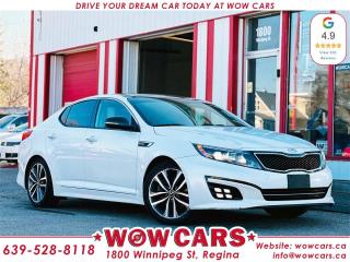 2015 Kia Optima SX-Fully LoadedOdometer: 101,807km <br/> Price: $19,998+taxes <br/> Financing Available  <br/> <br/>  <br/> WOW Factors:--Certified and mechanical inspection  <br/> -Fully Loaded <br/> <br/>  <br/> Highlight features:--Blind Spot Detection <br/> -Navigation System <br/> -Sunroof <br/> -Premium Wheels <br/> -Backup-Camera <br/> -Leather Power Memory Seats <br/> -Heated & Ventilated Front Seats <br/> -Push Button Start <br/> -Drive Modes <br/> -Cruise Control and much more. <br/> <br/>  <br/> Financing Available  <br/> Welcome to WOW CARS Family! <br/> Our prior most priority is the satisfaction of the customers in each aspect. We deal with the sale/purchase of pre-owned Cars, SUVs, VANs, and Trucks. Our main values are Truth, Transparency, and Believe. <br/> <br/>  <br/> Visit WOW CARS Today at 1800 Winnipeg Street Regina, SK S4P1G2, or give us a call at (639) 528-8II8. <br/>