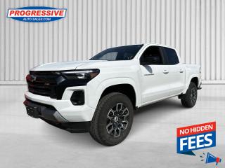 <b>Low Mileage, LED Lights,  Off-Road Suspension,  Aluminum Wheels,  Apple CarPlay,  Android Auto!</b><br> <br>    Whether youre an outdoor enthusiast or urban explorer, this bold and capable 2023 Colorado is your best companion. This  2023 Chevrolet Colorado is for sale today. <br> <br>Redesigned for 2023 with updated powertrain options and a vastly improved interior, this Chevrolet Colorado is simply unstoppable. Boasting a raft of features for supreme off-roading prowess, this truck will take you over all terrain and back, without breaking a sweat. This 2023 Colorado is a great embodiment of versatility, capability and great value.This low mileage  Crew Cab 4X4 pickup  has just 14,507 kms. Its  white in colour  . It has a 8 speed automatic transmission and is powered by a  310HP 2.7L 4 Cylinder Engine. <br> <br> Our Colorados trim level is Z71. This Z71 doubles down on the Colorados off-roading chops, with even more power output, upgraded all-terrain aluminum wheels, front recovery hooks,  LED headlights and fog lamps, hill descent control, a locking rear differential and off-roading suspension with switchable drive modes, along with push button start and daytime running lights, along with great standard features such as a vivid 11.3-inch diagonal infotainment screen with Apple CarPlay and Android Auto, remote keyless entry, air conditioning, and a 6-speaker audio system. Safety features include automatic emergency braking, front pedestrian braking, lane keeping assist with lane departure warning, Teen Driver, and forward collision alert with IntelliBeam high beam assist. This vehicle has been upgraded with the following features: Led Lights,  Off-road Suspension,  Aluminum Wheels,  Apple Carplay,  Android Auto,  Proximity Key,  Lane Keep Assist. <br> <br>To apply right now for financing use this link : <a href=https://www.progressiveautosales.com/credit-application/ target=_blank>https://www.progressiveautosales.com/credit-application/</a><br><br> <br/><br><br> Progressive Auto Sales provides you with the all the tools you need to find and purchase a used vehicle that meets your needs and exceeds your expectations. Our Sarnia used car dealership carries a wide range of makes and models for exceptionally low prices due to our extensive network of Canadian, Ontario and Sarnia used car dealerships, leasing companies and auction groups. </br>

<br> Our dealership wouldnt be where we are today without the great people in Sarnia and surrounding areas. If you have any questions about our services, please feel free to ask any one of our staff. If you want to visit our dealership, you can also find our hours of operation and location information on our Contact page. </br> o~o