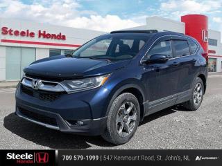 Recent Arrival!**Market Value Pricing**, AWD.Certification Program Details: Fresh Oil Change Inspection Free Carfax Full Tank Of Gas2018 Honda CR-V EX-L Blue 4D Sport Utility AWD 1.5L I4 Turbocharged DOHC 16V LEV3-ULEV70 190hp CVTWith our Honda inventory, you are sure to find the perfect vehicle. Whether you are looking for a sporty sedan like the Civic or Accord, a crossover like the CR-V, or anything in between, you can be sure to get a great vehicle at Steele Honda. Our staff will always take the time to ensure that you get everything that you need. We give our customers individual attention. The only way we can truly work for you is if we take the time to listen.Our Core Values are aligned with how we conduct business and how we cultivate success. Our People: We provide a healthy, safe environment, that celebrates equity, diversity and inclusion. Our people come first. We support the ongoing development and growth of our employees to build lasting relationships. Integrity: We believe in doing the right thing, with integrity and transparency. We are committed to excellence and delivering the best experience for customers and employees. Innovation: Our continuous innovation will deliver the ultimate personal customer buying experience. We are committed to being industry leaders as a dynamic organization working to bring new, innovative solutions to serve the evolving needs of our customers. Community: Our passion for our business extends into the communities where we live and work. We believe in supporting sustainability and investing in community-focused organizations with a focus on family. Our three pillars of community sponsorship focus are mental health, sick kids, and families in crisis.Awards:* Motor Trend Canada Automobiles of the year