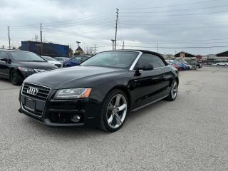 <div>2011 Audi A5 2.0T Premium Plus S-Line convertible comes in excellent condition,,,LOW KILOMETRES,,,CLEAN CARFAX REPORT,,,,runs & drives like brand new, fully loaded, equipped with Backup Camera, Navigation System, front & Backup Sensor, power seats, heated seats, heated mirrors, Bluetooth, cruise control & much more....fully certified included in the price, HST & Licensing extra, this vehicle has been serviced in 2012, 2013, 2014, 2015, 2016, & up to recent in Audi Store......Financing is available with the lowest interest rates and affordable monthly payments............Please contact us @ 416-543-4438 for more details....At Rideflex Auto we are serving our clients across G.T.A, Toronto, Vaughan, Richmond Hill, Newmarket, Bradford, Markham, Mississauga, Scarborough, Pickering, Ajax, Oakville, Hamilton, Brampton, Waterloo, Burlington, Aurora, Milton, Whitby, Kitchener London, Brantford, Barrie, Milton.......</div><div>Buy with confidence from Rideflex Auto...</div>