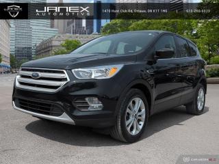 Our great looking, Accident Free 2019 Ford Escape SE 4WD in Agate Black was born to inject more fun into each day! Powered by a TurboCharged 1.5 Litre EcoBoost 4 Cylinder offers 179hp paired to a paddle-shifted 6 Speed Automatic transmission for easy passing. Our Four Wheel Drive SUV handles beautifully with precise steering, impressive response, agility, and offers approximately 8.1L/100km on the road. This Escape SE turns heads, check out the prominent hexagonal upper grille, sparkle-silver wheels, dual chrome exhaust tips, fog lamps, sculpted hood, and athletic stance.    The SE interior greets you with plenty of cargo-carrying capacity to accommodate your next adventure, as well as amenities such as 60/40 split-fold-flat rear seatbacks, a 10-way power driver seat, a rearview camera, AM/FM/CD/MP3, available satellite radio, and SYNC Enhanced Voice Recognition Communication and Entertainment System.    Carefully constructed, Ford Escape offers peace of mind with advanced airbags, stability control, available SOS post-crash alert, tire pressure monitoring, ABS, and traction control. MyKey even lets you customize features such as speed and volume controls for the young drivers of the family. Delivering versatility, utility, efficiency, and style, our Escape SE is a terrific choice! Save this Page and Call for Availability. We Know You Will Enjoy Your Test Drive Towards Ownership!