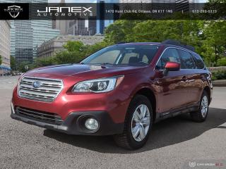 Our 2017 Subaru Outback 2.5i AWD Wagon in Venetian Red Pearl is an ideal choice. Motivated by a 2.5 Litre 4 Cylinder that offers 175hp paired to an innovative CVT for smooth passing power. With 8.7 inches of ground clearance, X-mode, and the relentless grip of Symmetrical All Wheel Drive, our wagon has no problems taking you on your most extraordinary adventures while scoring approximately 7.1L/100km on the highway. The athletic stance of our Outback 2.5i is accented by roof rack rails with integral crossbars and great-looking alloy wheels.    Inside this 2.5i cabin that puts comfort and convenience close at hand. Enjoy amenities such as complete power accessories, a 60/40 split-folding rear seat, and a rearview camera. Youll also appreciate the ease of use of our Starlink touchscreen interface for audio and entertainment functions, as well as Bluetooth hands-free connectivity.    Our Subaru also received superior safety scores thanks in part to ABS, stability/traction control, active front head restraints, front side airbags, side curtain airbags, and seat cushion airbags. Safe, secure, delightful to drive, and far more efficient, this Outback 2.5i is an excellent alternative to a mainstream SUV. Save this Page and Call for Availability. We Know You Will Enjoy Your Test Drive Towards Ownership!