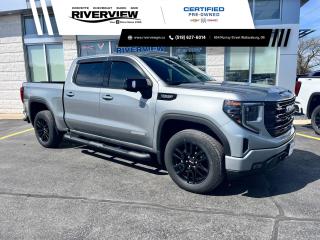 <p>Just landed on our pre-owned lot is this 2023 GMC Sierra Elevation in Sterling Metallic! No Accidents and Only One Owner!</p>

<p>The 2023 GMC Sierra Elevation embodies rugged sophistication, blending sleek design with robust capability. With its powerful engine options and advanced technology, this truck delivers an unmatched driving experience on and off the road. From its distinctive grille to its commanding presence, the Sierra Elevation exudes confidence and versatility, making it the perfect companion for any adventure.</p>

<p>Some of the features include, cloth upholstery, heated seats, heated steering wheel, a touchscreen display, trailering package, rear view camera with rear park assist, navigation system, wireless charging, keyless entry, HD surround vision, remote vehicle start, lane keep assist, forward collision alert, spray-on bed liner, 20” black alloy wheels, bluetooth with apple/android car play, Bose speakers and much more!</p>

<p>Call and book your appointment today!</p>
<p><span style=font-size:12px><span style=font-family:Arial,Helvetica,sans-serif><strong>Certified Pre-Owned</strong> vehicles go through a 150+ point inspection and are reconditioned to the highest standards. They include a 3 month/5,000km dealer certified warranty with 24 hour roadside assistance, exchange privileged within first 30 days/2,500km and a 3 month free trial of SiriusXM radio (when vehicle is equipped). Verify with dealer for all vehicle features.</span></span></p>

<p><span style=font-size:12px><span style=font-family:Arial,Helvetica,sans-serif>All our vehicles are <strong>Market Value Priced</strong> which provides you with the most competitive prices on all our pre-owned vehicles, all the time. </span></span></p>

<p><span style=font-size:12px><span style=font-family:Arial,Helvetica,sans-serif><strong><span style=background-color:white><span style=color:black>**All advertised pricing is for financing purchases, all-cash purchases will have a surcharge.</span></span></strong><span style=background-color:white><span style=color:black> Surcharge rates based on the selling price $0-$29,999 = $1,000 and $30,000+ = $2,000. </span></span></span></span></p>

<p><span style=font-size:12px><span style=font-family:Arial,Helvetica,sans-serif><strong>*4.99% Financing</strong> available OAC on select pre-owned vehicles up to 24 months, 6.49% for 36-48 months, 6.99% for 60-84 months.(2019-2025MY Encore, Envision, Enclave, Verano, Regal, LaCrosse, Cruze, Equinox, Spark, Sonic, Malibu, Impala, Trax, Blazer, Traverse, Volt, Bolt, Camaro, Corvette, Silverado, Colorado, Tahoe, Suburban, Terrain, Acadia, Sierra, Canyon, Yukon/XL).</span></span></p>

<p><span style=font-size:12px><span style=font-family:Arial,Helvetica,sans-serif>Visit us today at 854 Murray Street, Wallaceburg ON or contact us at 519-627-6014 or 1-800-828-0985.</span></span></p>

<p> </p>