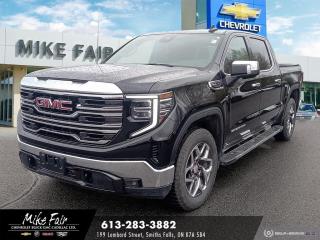 <p><span style=font-size:14px>Short Box Crew Cab 1500 4WD – Onyx Black with Jet Black interior, 10-way power driver seat, power door locks, keyless open and start, power windows, memory settings mirrors, keyless start, chrome assist steps, remote vehicle start, outside power mirrors, rear bumper cornersteps, trailer brake controller, GMC pro safety, auto stop/start, heated steering wheel, wireless charging, cruise control, GMC premium infotainment system with navigation 13.4” diag HD color, rear seat storage package, rear seat reminder, steering wheel audio controls, bose speaker system, HD rear vision camera, trailering equipment.</span></p>