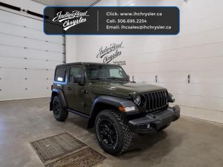 <b>Low Mileage, Aluminum Wheels,  Rear Camera,  Off-Road Suspension,  Fog Lamps
!</b><br> <br>  On Sale! Save $5254 on this one, weve marked it down from $51495.   This Jeep Wrangler is the culmination of tireless innovation and extensive testing to built the ultimate off-road SUV! This  2022 Jeep Wrangler is for sale today in Indian Head. <br> <br>No matter where your next adventure takes you, this Jeep Wrangler is ready for the challenge. With advanced traction and handling capability, sophisticated safety features and ample ground clearance, the Wrangler is designed to climb up and crawl over the toughest terrain. Inside the cabin of this Wrangler offers supportive seats and comes loaded with the technology you expect while staying loyal to the style and design youve come to know and love.This low mileage  SUV has just 18,606 kms. Its  green in colour  . It has a 6 speed manual transmission and is powered by a  285HP 3.6L V6 Cylinder Engine. <br> <br> Our Wranglers trim level is Sport. This Wrangler Sport is exactly what you want from an off-roading machine with skid plates, tow hooks, a sport bar, Dana axles, and a shift-on-the-fly transfer case. Uconnect with Bluetooth communication and streaming allows for fun drives on the way to the trail, while beefy off-road wheels to make sure you go over any terrain. A rearview camera and fog lamps help you stay safe.
 This vehicle has been upgraded with the following features: Aluminum Wheels,  Rear Camera,  Off-road Suspension,  Fog Lamps
. <br> To view the original window sticker for this vehicle view this <a href=http://www.chrysler.com/hostd/windowsticker/getWindowStickerPdf.do?vin=1C4GJXAG3NW219183 target=_blank>http://www.chrysler.com/hostd/windowsticker/getWindowStickerPdf.do?vin=1C4GJXAG3NW219183</a>. <br/><br> <br>To apply right now for financing use this link : <a href=https://www.indianheadchrysler.com/finance/ target=_blank>https://www.indianheadchrysler.com/finance/</a><br><br> <br/><br>At Indian Head Chrysler Dodge Jeep Ram Ltd., we treat our customers like family. That is why we have some of the highest reviews in Saskatchewan for a car dealership!  Every used vehicle we sell comes with a limited lifetime warranty on covered components, as long as you keep up to date on all of your recommended maintenance. We even offer exclusive financing rates right at our dealership so you dont have to deal with the banks.
You can find us at 501 Johnston Ave in Indian Head, Saskatchewan-- visible from the TransCanada Highway and only 35 minutes east of Regina. Distance doesnt have to be an issue, ask us about our delivery options!

Call: 306.695.2254<br> Come by and check out our fleet of 40+ used cars and trucks and 70+ new cars and trucks for sale in Indian Head.  o~o