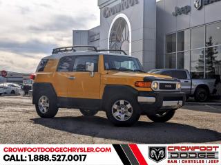 Welcome to Crowfoot Dodge, Calgarys New and Pre-owned Superstore proudly serving Albertans for 44 years!<br> <br> Compare at $19995 - Our Price is just $16995! <br> <br>   New Arrival! This  2007 Toyota FJ Cruiser is fresh on our lot in Calgary. <br> <br>This  SUV has 326,882 kms. Stock number J24014A is nice in colour  . It has an automatic transmission and is powered by a  smooth engine.   <br> <br/><br>At Crowfoot Dodge, we offer:<br>
<ul>
<li>Over 500 New vehicles available and 100 Pre-Owned vehicles in stock...PLUS fresh trades arriving daily!</li>
<li>Financing and leasing arrangements with rates from prime +0%</li>
<li>Same day delivery.</li>
<li>Experienced sales staff with great customer service.</li>
</ul><br><br>
Come VISIT us today!<br><br> Come by and check out our fleet of 90+ used cars and trucks and 130+ new cars and trucks for sale in Calgary.  o~o