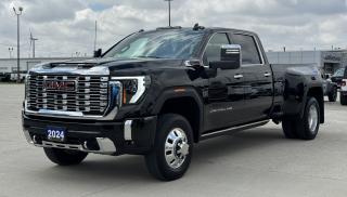 <p style=text-align: center;><span style=font-size: 18pt;><strong>2024 GMC SIERRA 3500 4WD CREW CAB 172 DENALI</strong></span></p><p style=text-align: center;><span style=font-size: 18pt;><strong>DURAMAX 6.6L V8 TURBO DIESEL</strong></span></p><p style=text-align: center;><span style=font-size: 14pt;>445 HORSEPOWER | 910 LB-FT OF TORQUE</span></p><p style=text-align: center;><span style=font-size: 14pt;>TOWING CAPACITY: 20,000 LBS | FIFTH-WHEEL/GOOSENECK: 31,000 LBS</span></p><p style=text-align: center;><span style=font-size: 14pt;>PAYLOAD: 5,667 LBS | REAR AXLE RATIO: 3.42 | GVWR: 14,000 LBS</span></p><p style=text-align: center;><span style=font-size: 18pt;><strong>ALLISON 10-SPEED AUTOMATIC TRANSMISSION</strong></span></p><p style=text-align: center;><span style=font-size: 18pt;><strong>18 POLISHED FORGED ALUMINUM WHEELS</strong></span></p><p style=text-align: center;> </p><p style=text-align: center;> </p><p style=text-align: center;><strong><span style=font-size: 18.6667px;>SAFETY & SECURITY</span></strong></p><p style=text-align: center;><span style=font-size: 18pt;><span style=font-size: 14pt;><span style=font-size: 18.6667px;>Trailer Side Blind Zone Alert, Rear Cross Traffic Alert, Driver Safety Alert Seat, HD Surround Vision, Front & Rear Park Assist, Automatic Emergency Braking, Forward Collision Alert, Front Pedestrian Braking, Lane Departure Warning, Following Distance Indicator, Intellibeam-Auto High Beam, Rear Seat Reminder</span></span></span></p><p style=text-align: center;><strong><span style=font-size: 18.6667px;>PERFORMANCE & MECHANICAL</span></strong></p><p style=text-align: center;><span style=font-size: 18pt;><span style=font-size: 14pt;><span style=font-size: 18.6667px;>2-Speed Active, Electronic Autotrac Transfer Case, Trailer Brake Controller, Digital Variable Steering, Auto Locking Rear Differential, Stabilitrak w/ Trailer Sway Control & Hill Start Assist, Trailering Package with Hitch Guidance & Hitch View, In-Vehicle Trailering App</span></span></span></p><p style=text-align: center;><strong><span style=font-size: 18.6667px;>CONNECTIVITY & TECHNOLOGY</span></strong></p><p style=text-align: center;><span style=font-size: 18pt;><span style=font-size: 14pt;><span style=font-size: 18.6667px;>GMC Premium Infotainment System, 13.4 Diagonal Colour Touchscreen with Google Built-in  Compatibility, Including Navigation Capability, Bluetooth for Most Phones, Wireless Apple Carplay and Wireless Android Auto for Compatible Phones, SiriusXM</span></span></span></p><p style=text-align: center;><strong><span style=font-size: 18.6667px;> INTERIOR</span></strong></p><p style=text-align: center;><span style=font-size: 18pt;><span style=font-size: 14pt;><span style=font-size: 18.6667px;>Power Sliding Rear Window, Universal Home Remote, Heated/Ventilated Driver and Front Passenger Seats, Heated Second Row Outboard Seats, Bed View Camera, Bose Premium Speakers, Wireless Charging, Dual Zone, Automatic Climate Control, 12-way Power Driver Seat,  Driver Seat & Mirror Memory, Heated Wrapped Steering Wheel, 120V AC Instrument Panel &  Cargo Bed Power Outlets, 12.3 Diagonal Reconfigurable Driver Information Centre</span></span></span></p><p style=text-align: center;><strong><span style=font-size: 18.6667px;>EXTERIOR</span></strong></p><p style=text-align: center;><span style=font-size: 18pt;><span style=font-size: 14pt;><span style=font-size: 18.6667px;>18 Polished Forged Aluminum Wheels, Spray-on Bed Liner, Headlamps, Animated LED  Projector, Front LED Fog Lamps, </span></span></span><span style=font-size: 18.6667px;>Power Adjustable</span><span style=font-size: 18.6667px;> </span><span style=font-size: 18.6667px;>Mirrors w/ Heated and Auto-Dimming Upper Glass, Integrated Turn Signal, Power Folding/Extending Mirrors, Perimeter Lighting, LED Cargo Bed Lighting, Rain-sensing Wipers, GMC Multipro Tailgate</span></p><p style=text-align: center;> </p><p style=text-align: center;><strong><span style=font-size: 18.6667px;>OPTIONAL EQUIPMENT</span></strong></p><p style=text-align: center;><span style=font-size: 18pt;><span style=font-size: 14pt;><span style=font-size: 18.6667px;><em><span style=text-decoration: underline;>Denali Reserve Package:</span></em><br /></span></span></span><span style=font-size: 18pt;><span style=font-size: 14pt;><span style=font-size: 18.6667px;>Power Sunroof, Rear Camera Mirror, Multicolor 15 Diagonal Head-Up Display, Adaptive Cruise Control</span></span></span></p><p style=text-align: center;><em><span style=text-decoration: underline;><span style=font-size: 18.6667px;>Duramax 6.6l V8 Turbo Diesel</span></span></em></p><p style=text-align: center;><span style=font-size: 18pt;><span style=font-size: 14pt;><span style=font-size: 18.6667px;>Assist Steps, Power-retractable with LED Perimeter Lighting</span></span></span></p><p style=text-align: center;><span style=font-size: 18pt;><span style=font-size: 14pt;><span style=font-size: 18.6667px;><em><span style=text-decoration: underline;>Cargo Convenience Package:</span></em><br />Console-mounted Safe, Rear Under Seat Storage</span></span></span></p><p style=text-align: center;><em><span style=text-decoration: underline;><span style=font-size: 18.6667px;> Gooseneck/5th Wheel Prep Package</span></span></em></p><p style=text-align: center;><em><span style=text-decoration: underline;><span style=font-size: 18.6667px;>GMC Multipro Tailgate Step Lights </span></span></em></p><p style=text-align: center;> </p><p style=text-align: center;> </p><p style=box-sizing: border-box; margin-bottom: 1rem; margin-top: 0px; color: #212529; font-family: -apple-system, BlinkMacSystemFont, Segoe UI, Roboto, Helvetica Neue, Arial, Noto Sans, Liberation Sans, sans-serif, Apple Color Emoji, Segoe UI Emoji, Segoe UI Symbol, Noto Color Emoji; font-size: 16px; background-color: #ffffff; text-align: center; line-height: 1;><span style=box-sizing: border-box; font-family: arial, helvetica, sans-serif;><span style=box-sizing: border-box; font-weight: bolder;><span style=box-sizing: border-box; font-size: 14pt;>Here at Lanoue/Amfar Sales, Service & Leasing in Tilbury, we take pride in providing the public with a wide variety of High-Quality Pre-owned Vehicles. We recondition and certify our vehicles to a level of excellence that exceeds the Status Quo. We treat our Customers like family and provide the highest level of service from Start to Finish. If you’d like a smooth & stress-free car shopping experience, give one of our Sales Associates a call at 1-844-682-3325 to help you find your next NEW-TO-YOU vehicle!</span></span></span></p><p style=box-sizing: border-box; margin-bottom: 1rem; margin-top: 0px; color: #212529; font-family: -apple-system, BlinkMacSystemFont, Segoe UI, Roboto, Helvetica Neue, Arial, Noto Sans, Liberation Sans, sans-serif, Apple Color Emoji, Segoe UI Emoji, Segoe UI Symbol, Noto Color Emoji; font-size: 16px; background-color: #ffffff; text-align: center; line-height: 1;><span style=box-sizing: border-box; font-family: arial, helvetica, sans-serif;><span style=box-sizing: border-box; font-weight: bolder;><span style=box-sizing: border-box; font-size: 14pt;>Although we try to take great care in being accurate with the information in this listing, from time to time, errors occur. The vehicle is priced as it is physically equipped. Minor variances will not effect pricing. Please verify the vehicle is As Expected when you visit. Thank You!</span></span></span></p>
