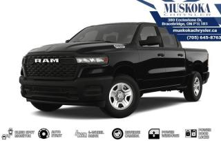 This RAM All-New 1500 Tradesman, with a 3.0L I-6 twin turbo engine engine, features a 8-speed automatic transmission, and generates 9.8 highway/14 city L/100km. Find this vehicle with only 0 kilometers!  RAM All-New 1500 Tradesman Options: This RAM All-New 1500 Tradesman offers a multitude of options. Technology options include: Voice Recorder, 2 LCD Monitors In The Front, AM/FM/Satellite-Prep w/Seek-Scan, Clock, Speed Compensated Volume Control, Aux Audio Input Jack, Voice Activation, Radio Data System and External Memory Control, MP3 Player, Radio: Uconnect 5 w/8.4 Display.  Safety options include Variable Intermittent Wipers, Airbag Occupancy Sensor, Curtain 1st And 2nd Row Airbags, Dual Stage Driver And Passenger Front Airbags, Dual Stage Driver And Passenger Seat-Mounted Side Airbags.  Visit Us: Find this RAM All-New 1500 Tradesman at Muskoka Chrysler today. We are conveniently located at 380 Ecclestone Dr Bracebridge ON P1L1R1. Muskoka Chrysler has been serving our local community for over 40 years. We take pride in giving back to the community while providing the best customer service. We appreciate each and opportunity we have to serve you, not as a customer but as a friend