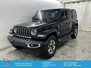 Leather Seats, Navigation System, Heated Seats, Air Conditioning, Satellite Radio, Remote Starter, Heated Steering Wheel, Cruise Control, Second Row Power Windows, Backup Cam. This Jeep Wrangler Unlimited has a powerful Intercooled Turbo Premium Unleaded I-4 2.0 L/122 engine powering this Automatic transmission.
<strong>Experience a Fully-Loaded Jeep Wrangler Unlimited Sahara </strong>

QUICK ORDER PACKAGE 28G -inc: Engine: 2.0L DOHC I-4 DI Turbo w/Etorque, Transmission: 8-Speed Automatic , Voice Recognition, Touchscreen, Tinted Windows, Steering Wheel Controls, Rear Window Defroster, Push to Start, Power Windows, Power Locks, Fog Lights, Dual Climate Control, Bluetooth, Aux/MP3 Line-in, Alloy Wheels, 18 Inch Wheels, Tilt Steering, Power Mirrors, Outside Temp Display, Heated Mirrors, WHEELS: 18 X 7.5 POLISHED W/GREY SPOKES (STD).


 THE YARMOUTH MAZDA ADVANTAGE
 BUY REMOTE - No need to visit the dealership. Through email, text, or a phone call, you can complete the purchase of your next vehicle all without leaving your house!
 DELIVERED TO YOUR DOOR - Your new car, delivered straight to your door! When buying your car at Yarmouth Mazda, well arrange a fast and secure delivery. Just pick a time that works for you and well bring you your new wheels!
 EXTENDED COVERAGE - Get added protection on your new car and drive confidently with our selection of competitively priced extended warranties.
 WE ACCEPT TRADES - We’ll accept your trade for top dollar! We’ll assess your trade in with a few quick questions and offer a guaranteed value for your ride. We’ll even come pick up your trade when we deliver your new car.
 FULLY INSPECTED - Every vehicle undergoes an extensive 120 point inspection from our award winning team of technicians. Drive with confidence knowing weve gone over your vehicle!
 FREE CARFAX VEHICLE HISTORY REPORT - If youre buying used, its important to know your cars history. Thats why we provide a free vehicle history report that lists any accidents, prior defects, and other important information that may be useful to you in your decision.
 METICULOUSLY DETAILED – Buying used doesn’t mean buying grubby. We want your car to shine and sparkle when it arrives to you. Our professional team of detailers will have your new-to-you ride looking new car fresh.
 (Please note that we make all attempt to verify equipment, trim levels, options, accessories, kilometers and price listed in our ads however we make no guarantees regarding the accuracy of these adds online. Features are populated by VIN decoder from manufacturers original specifications. Some equipment such as wheels and wheels sizes, along with other equipment or features may have changed or may not be present. We do not guarantee a vehicle manual, manuals can be typically found online in the rare event the vehicle does not have one. Please verify all listed information with our dealership in person before purchase. The sale price does not include any ongoing subscription based services such as Satellite Radio. Any software or hardware updates needed to run any of these systems would also be the responsibility of the client. All listed payments are OAC which means On Approved Credit and are estimated without taxes and fees as these may vary from deal to deal, taxes and fees are extra. As these payments are based off our lenders best offering they may be subject to change without notice. Please ensure this vehicle is ready to be viewed at the dealership by making an appointment with our sales staff. We cannot guarantee this vehicle will be on premises and ready for viewing unless and appointment has been made.)
