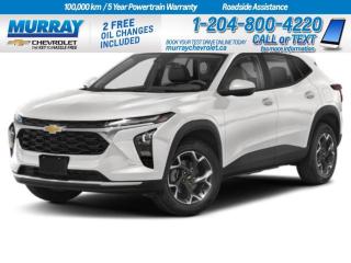 Embrace the unique blend of style, practicality, and performance with this brand new 2024 Chevrolet Trax 1RS. This sleek sports utility vehicle is freshly off the production line and ready to hit the streets of your city. With a mere 10 kilometers on the odometer, this vehicle is practically untouched and waiting for you to make it your own.  At the heart of this beauty lies a Turbocharged Gas 3-Cyl 1.2L engine, providing a spirited and fuel-efficient ride. This engine is designed to deliver a perfect balance of power and efficiency, making every journey an exciting adventure.  The Trax 1RS sports a modern, aerodynamic design that is not only pleasing to the eye but also enhances the vehicles performance. Its sport utility body style caters to those who crave both spaciousness and style. It offers ample cargo space, making it perfect for family trips or hauling your adventure gear for a weekend getaway.  When you choose this 2024 Chevrolet Trax 1RS, youre getting a brand-new vehicle that has been thoroughly inspected and prepared for its first owner by our certified technicians at Murray Chevrolet Winnipeg. We take pride in offering only the highest quality vehicles, ensuring your peace of mind with every purchase.  So why wait? Step into the future with this 2024 Chevrolet Trax 1RS and experience the perfect blend of style, comfort, and performance. Come visit us at Murray Chevrolet Winnipeg and let us introduce you to your new ride.  Dealer Permit #1740