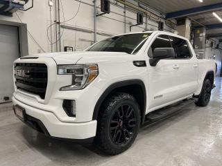 LOADED 4x4 ELEVATION CREW CAB W/ OVER $8,000 IN FACTORY OPTIONS INCL. PREMIUM 5.3L V8, PREFERRED, CONVENIENCE AND TRAILERING PACKAGES! Heated seats & steering, hard tri-folding tonneau cover, remote start, BackRack headache rack, premium running boards, backup camera, 8-inch touchscreen w/ Apple CarPlay/Android Auto, premium 20-inch black alloys, Bose premium audio, tow package w/ integrated trailer brake controller, full power group incl. power seat, premium auto-locking rear differential, dual-zone climate control, automatic headlights, 5-foot 9-inch box w/ spray-in bedliner, leather-wrapped steering wheel, keyless entry w/ push start, garage door opener, cruise control and Sirius XM!