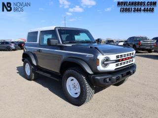 <b>Navigation, 17 inch Aluminum Wheels, Remote Engine Start, LED Signature Lighting!</b><br> <br> <br> <br>Check out our great inventory of new vehicles at Novlan Brothers!<br> <br>  Carrying on the legendary legacy, this 2024 Ford Bronco defies all odds to take you on the best of adventures off-road. <br> <br>With a nostalgia-inducing design along with remarkable on-road driving manners with supreme off-road capability, this 2024 Ford Bronco is indeed a jack of all trades and masters every one of them. Durable build materials and functional engineering coupled with modern day infotainment and driver assistive features ensure that this iconic vehicle takes on whatever you can throw at it. Want an SUV that can genuinely do it all and look good while at it? Look no further than this 2024 Ford Bronco!<br> <br> This carbonized grey metallic SUV  has a 10 speed automatic transmission and is powered by a  315HP 2.7L V6 Cylinder Engine.<br> <br> Our Broncos trim level is Heritage Edition. This Bronco Heritage features unique exterior styling, unique aluminum wheels with a full-size spare, heated seats, dual-zone climate control, front fog lamps and a leather-wrapped steering wheel, in addition to fantastic standard features such as off-roading suspension, a comprehensive terrain management system with switchable drive modes, a manual targa composite 1st row sunroof, a manual convertible hard top with fixed rollover protection, a flip-up rear window, LED headlights with automatic high beams, and proximity keyless entry with push button start. Connectivity is handled by an 8-inch LCD screen powered by SYNC 4 with inbuilt navigation, wireless Apple CarPlay and Android Auto, with SiriusXM satellite radio. Additional features include towing equipment including trailer sway control, pre-collision assist with pedestrian detection, lane keeping assist with lane departure warning, forward collision mitigation, a rearview camera, and even more. This vehicle has been upgraded with the following features: Navigation, 17 Inch Aluminum Wheels, Remote Engine Start, Led Signature Lighting. <br><br> View the original window sticker for this vehicle with this url <b><a href=http://www.windowsticker.forddirect.com/windowsticker.pdf?vin=1FMDE4CP3RLA28093 target=_blank>http://www.windowsticker.forddirect.com/windowsticker.pdf?vin=1FMDE4CP3RLA28093</a></b>.<br> <br>To apply right now for financing use this link : <a href=http://novlanbros.com/credit/ target=_blank>http://novlanbros.com/credit/</a><br><br> <br/> Total  cash rebate of $4000 is reflected in the price. Credit includes $4,000 Delivery Allowance.  7.99% financing for 84 months. <br> Payments from <b>$1048.54</b> monthly with $0 down for 84 months @ 7.99% APR O.A.C. ( Plus applicable taxes -  Plus applicable fees   ).  Incentives expire 2024-05-23.  See dealer for details. <br> <br><br> Come by and check out our fleet of 30+ used cars and trucks and 40+ new cars and trucks for sale in Paradise Hill.  o~o