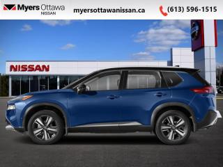 <b>Certified, Heads-Up Display,  Navigation,  Leather Seats,  Sunroof,  Power Liftgate!</b><br> <br>  Compare at $31925 - Our Price is just $30995! <br> <br>   With all the modern technology you expect of new cars wrapped in a sleek and stylish exterior, this Nissan Rogue is the perfect crossover for the modern buyer. This  2021 Nissan Rogue is fresh on our lot in Ottawa. <br> <br>With unbeatable value in stylish and attractive package, the Nissan Rogue is built to be the new SUV for the modern buyer. Big on passenger room, cargo space, and awesome technology, the 2019 Nissan Rogue is ready for the next generation of SUV owners. If you demand more from your vehicle, the Nissan Rogue is ready to satisfy with safety, technology, and refined quality. This  SUV has 63,773 kms and is a Certified Pre-Owned vehicle. Its  blue in colour  . It has an automatic transmission and is powered by a  181HP 2.5L 4 Cylinder Engine. <br> <br> Our Rogues trim level is Platinum. This Platinum Rogue is the ultimate in safety, style and luxury with a power liftgate, built in navigation, soft Nappa leather seats, driver memory settings, heads-up display, a 360 degree camera, power sunroof, chrome exterior accents, Wi-Fi hotspot, distance pacing cruise control with stop and go technology, remote start, lane keep assist, and blind spot warning. It also comes with unique alloy wheels, LED lighting with automatic headlights, heated side mirrors, a proximity key for keyless entry and push button start. The technology and style continue on the inside with NissanConnect, a large touchscreen for your infotainment, Android Auto and Apple CarPlay, hands free texting, heated front seats and heated steering wheel, a rearview monitor, lane departure warning and automatic braking. This vehicle has been upgraded with the following features: Heads-up Display,  Navigation,  Leather Seats,  Sunroof,  Power Liftgate,  Heated Seats,  Apple Carplay. <br> <br>To apply right now for financing use this link : <a href=https://www.myersottawanissan.ca/finance target=_blank>https://www.myersottawanissan.ca/finance</a><br><br> <br/><br> Payments from <b>$498.52</b> monthly with $0 down for 84 months @ 8.99% APR O.A.C. ( Plus applicable taxes -  and licensing fees   ).  See dealer for details. <br> <br>Get the amazing benefits of a Nissan Certified Pre-Owned vehicle!!! Save thousands of dollars and get a pre-owned vehicle that has factory warranty, 24 hour roadside assistance and rates as low as 0.9%!!! <br>*LIFETIME ENGINE TRANSMISSION WARRANTY NOT AVAILABLE ON VEHICLES WITH KMS EXCEEDING 140,000KM, VEHICLES 8 YEARS & OLDER, OR HIGHLINE BRAND VEHICLE(eg. BMW, INFINITI. CADILLAC, LEXUS...)<br> Come by and check out our fleet of 40+ used cars and trucks and 110+ new cars and trucks for sale in Ottawa.  o~o