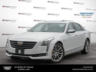 <b>ULTRA RARE </b><br>  JUST IN - 2017 CT6 PREMIUM AWD WITH THE 404 HP TWIN TURBO V6- ULTRAVIEW(R) POWER SUNROOF, ENHANCED VISION, NAVIGATION, VENTILATED FRONT SEATS, 19 ULTRA-BRIGHT MACHINED ALUMINUM WHEELS W/PEARL NICKEL POCKETS, HEATED STEERING WHEEL, SURROUND VISION,  DRIVER AWARENESS & CONVENIENCE PACKAGE,  REMOTE VEHICLE START, CRYSTAL WHITE TRICOAT, BLACK PREMIUM LEATHER, CERTIFIED, CLEAN CARFAX, NO ACCIDENTS , ONE OWNER. <br> <br/><br>*LIFETIME ENGINE TRANSMISSION WARRANTY NOT AVAILABLE ON VEHICLES WITH KMS EXCEEDING 140,000KM, VEHICLES 8 YEARS & OLDER, OR HIGHLINE BRAND VEHICLE(eg. BMW, INFINITI. CADILLAC, LEXUS...) o~o
