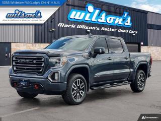 Used 2019 GMC Sierra 1500 AT4 CREW CAB 6.2L 4WD - HUD, Leather, Sunroof, Navigation, Tech PKG, Heated + Cooled Seats & More! for sale in Guelph, ON