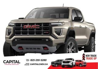 This GMC Canyon delivers a Turbocharged Gas I4 2.7L/ engine powering this Automatic transmission. ENGINE, TURBOMAX (310 hp [231 kW] @ 5600 rpm, 430 lb-ft of torque [583 Nm] @ 3000 rpm) (STD), Wireless Apple CarPlay/Wireless Android Auto, Windows, remote Express-Down, all windows.* This GMC Canyon Features the Following Options *Windows, power with driver Express-Up and Down, Windows, power rear, express down, Window, rear-sliding, manual, Window, power with front passenger Express-Down, Wi-Fi Hotspot capable (Terms and limitations apply. See onstar.ca or dealer for details.), Wheels, 18 x 8.5 (45.7 cm x 21.6 cm) Dark Grey Machined Finish Aluminum, Wheel, spare, 17 x 8 (43.2 cm x 20.3 cm) steel, Wheel opening mouldings, Visors, driver and front passenger illuminated sliding vanity mirrors, Vehicle health management provides advanced warning of vehicle issues.* Visit Us Today *Come in for a quick visit at Capital Chevrolet Buick GMC Inc., 13103 Lake Fraser Drive SE, Calgary, AB T2J 3H5 to claim your GMC Canyon!