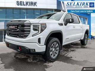 <b>Off Road Suspension,  Bose Premium Audio,  Leather Seats,  Aluminum Wheels,  Skid Plates!</b><br> <br> <br> <br>  With a bold profile and distinctive stance, this 2024 Sierra turns heads and makes a statement on the jobsite, out in town or wherever life leads you. <br> <br>This 2024 GMC Sierra 1500 stands out in the midsize pickup truck segment, with bold proportions that create a commanding stance on and off road. Next level comfort and technology is paired with its outstanding performance and capability. Inside, the Sierra 1500 supports you through rough terrain with expertly designed seats and robust suspension. This amazing 2024 Sierra 1500 is ready for whatever.<br> <br> This summit white Crew Cab 4X4 pickup   has a 10 speed automatic transmission and is powered by a  420HP 6.2L 8 Cylinder Engine.<br> <br> Our Sierra 1500s trim level is AT4. Built for adventure, this ultra capable GMC Sierra 1500 AT4 comes very well equipped with an off-road suspension with skid plates, perforated leather seats, exclusive aluminum wheels, body-coloured exterior accents and a massive 13.4 inch touchscreen display that features wireless Apple CarPlay and Android Auto, Bose premium audio, SiriusXM, plus a 4G LTE hotspot. Additionally, this amazing pickup truck also features a spray-in bedliner, wireless device charging, IntelliBeam LED headlights, remote engine start, forward collision warning and lane keep assist, a trailer-tow package with hitch guidance, LED cargo area lighting, teen driver technology, a HD rear vision camera plus so much more! This vehicle has been upgraded with the following features: Off Road Suspension,  Bose Premium Audio,  Leather Seats,  Aluminum Wheels,  Skid Plates,  Wireless Charging,  Remote Start. <br><br> <br>To apply right now for financing use this link : <a href=https://www.selkirkchevrolet.com/pre-qualify-for-financing/ target=_blank>https://www.selkirkchevrolet.com/pre-qualify-for-financing/</a><br><br> <br/> Weve discounted this vehicle $3616. Total  cash rebate of $6200 is reflected in the price. Credit includes $5,300 Non Stackable Delivery Allowance  Incentives expire 2024-05-31.  See dealer for details. <br> <br>Selkirk Chevrolet Buick GMC Ltd carries an impressive selection of new and pre-owned cars, crossovers and SUVs. No matter what vehicle you might have in mind, weve got the perfect fit for you. If youre looking to lease your next vehicle or finance it, we have competitive specials for you. We also have an extensive collection of quality pre-owned and certified vehicles at affordable prices. Winnipeg GMC, Chevrolet and Buick shoppers can visit us in Selkirk for all their automotive needs today! We are located at 1010 MANITOBA AVE SELKIRK, MB R1A 3T7 or via phone at 204-482-1010.<br> Come by and check out our fleet of 80+ used cars and trucks and 180+ new cars and trucks for sale in Selkirk.  o~o
