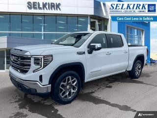 <b>Leather Seats,  Aluminum Wheels,  Remote Start,  Apple CarPlay,  Android Auto!</b><br> <br> <br> <br>   <br> <br>This 2024 GMC Sierra 1500 stands out in the midsize pickup truck segment, with bold proportions that create a commanding stance on and off road. Next level comfort and technology is paired with its outstanding performance and capability. Inside, the Sierra 1500 supports you through rough terrain with expertly designed seats and robust suspension. This amazing 2024 Sierra 1500 is ready for whatever.<br> <br> This summit white Crew Cab 4X4 pickup   has a 10 speed automatic transmission and is powered by a  355HP 5.3L 8 Cylinder Engine.<br> <br> Our Sierra 1500s trim level is SLT. This luxurious GMC Sierra 1500 SLT comes very well equipped with perforated leather seats, unique aluminum wheels, chrome exterior accents and a massive 13.4 inch touchscreen display with wireless Apple CarPlay and Android Auto, wireless streaming audio, SiriusXM, plus a 4G LTE hotspot. Additionally, this amazing pickup truck also features IntelliBeam LED headlights, remote engine start, forward collision warning and lane keep assist, a trailer-tow package with hitch guidance, LED cargo area lighting, teen driver technology, a HD rear vision camera plus so much more! This vehicle has been upgraded with the following features: Leather Seats,  Aluminum Wheels,  Remote Start,  Apple Carplay,  Android Auto,  Streaming Audio,  Teen Driver. <br><br> <br>To apply right now for financing use this link : <a href=https://www.selkirkchevrolet.com/pre-qualify-for-financing/ target=_blank>https://www.selkirkchevrolet.com/pre-qualify-for-financing/</a><br><br> <br/> Weve discounted this vehicle $3279. Total  cash rebate of $6200 is reflected in the price. Credit includes $5,300 Non Stackable Delivery Allowance  Incentives expire 2024-05-31.  See dealer for details. <br> <br>Selkirk Chevrolet Buick GMC Ltd carries an impressive selection of new and pre-owned cars, crossovers and SUVs. No matter what vehicle you might have in mind, weve got the perfect fit for you. If youre looking to lease your next vehicle or finance it, we have competitive specials for you. We also have an extensive collection of quality pre-owned and certified vehicles at affordable prices. Winnipeg GMC, Chevrolet and Buick shoppers can visit us in Selkirk for all their automotive needs today! We are located at 1010 MANITOBA AVE SELKIRK, MB R1A 3T7 or via phone at 204-482-1010.<br> Come by and check out our fleet of 80+ used cars and trucks and 180+ new cars and trucks for sale in Selkirk.  o~o