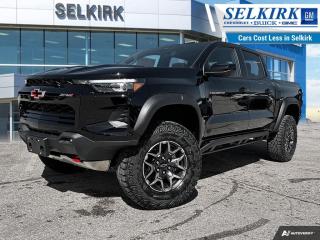 <b>Off-Road Package,  Tow Package,  Remote Start,  Climate Control,  LED Lights!</b><br> <br> <br> <br>  Whether youre an outdoor enthusiast or urban explorer, this bold and capable 2024 Colorado is your best companion. <br> <br> With robust powertrain options and an incredibly refined interior, this Chevrolet Colorado is simply unstoppable. Boasting a raft of features for supreme off-roading prowess, this truck will take you over all terrain and back, without breaking a sweat. This 2024 Colorado is a great embodiment of versatility, capability and great value.<br> <br> This black Crew Cab 4X4 pickup   has a 8 speed automatic transmission and is powered by a  310HP 2.7L 4 Cylinder Engine.<br> <br> Our Colorados trim level is ZR2. This Colorado ZR2 is ready for your next adventure, with a comprehensive off-road package that includes lifted suspension and a wider chassis, upgraded dampers, an off-road-styled front end, and fender flares. The capability doesnt stop there, as this truck also comes standard with hill descent control, a tow package with a heavy duty trailer hitch, 7-pin connector and a trailer brake controller, full-locking front and rear differentials, front-mounted recovery hooks, LED headlights with front LED fog lamps, and a highly versatile cargo box and tailgate. Interior features include heated front seats with power adjustment and lumbar support, dual-zone climate control, USB ports and full-size power outlets, and front and rear carpeted floor mats. Connectivity is handled via 11.3-inch diagonal screen, with Apple CarPlay, Android Auto, and Chevrolet Connected Services. Safety features include automatic emergency braking, front pedestrian braking, lane keeping assist with lane departure warning, Teen Driver, and forward collision alert with IntelliBeam high beam assist. This vehicle has been upgraded with the following features: Off-road Package,  Tow Package,  Remote Start,  Climate Control,  Led Lights,  Aluminum Wheels,  Apple Carplay. <br><br> <br>To apply right now for financing use this link : <a href=https://www.selkirkchevrolet.com/pre-qualify-for-financing/ target=_blank>https://www.selkirkchevrolet.com/pre-qualify-for-financing/</a><br><br> <br/> Weve discounted this vehicle $657.    Incentives expire 2024-05-31.  See dealer for details. <br> <br>Selkirk Chevrolet Buick GMC Ltd carries an impressive selection of new and pre-owned cars, crossovers and SUVs. No matter what vehicle you might have in mind, weve got the perfect fit for you. If youre looking to lease your next vehicle or finance it, we have competitive specials for you. We also have an extensive collection of quality pre-owned and certified vehicles at affordable prices. Winnipeg GMC, Chevrolet and Buick shoppers can visit us in Selkirk for all their automotive needs today! We are located at 1010 MANITOBA AVE SELKIRK, MB R1A 3T7 or via phone at 204-482-1010.<br> Come by and check out our fleet of 80+ used cars and trucks and 180+ new cars and trucks for sale in Selkirk.  o~o