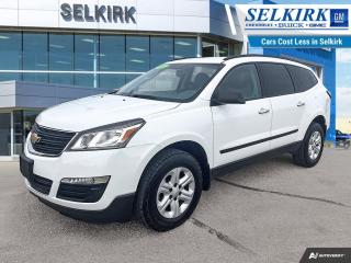<b>Low Mileage, Touch Screen,  SiriusXM,  Rear View Camera,  Remote Keyless Entry!</b><br> <br>    With seating for up to eight passengers, the 2017 Traverse is designed with the entire family in mind. This  2017 Chevrolet Traverse is fresh on our lot in Selkirk. <br> <br>Filled with plenty of amenities and style, the 2017 Traverse is a SUV designed for everyone. The ingenious Smart Slide second-row seating allows easy access to the third row and the sliding armrest with storage compartment is perfect for all of the little extras in life. So whether its the day-to-day commute or the next weekend getaway, this 2017 Chrevrolet Traverse adapts to you and your lifestyle. This low mileage  SUV has just 54,216 kms. Its  summit white in colour  . It has a 6 speed automatic transmission and is powered by a  281HP 3.6L V6 Cylinder Engine.  It may have some remaining factory warranty, please check with dealer for details. <br> <br> Our Traverses trim level is LS. This Chevrolet Traverse LS come with 17 inch wheels, 6.5 inch colour touch screen display, SiriusXM, remote keyless entry, cruise control, air conditioning, power windows, stabilitrak and it even comes with a build in rear vision camera to help assist when backing into a tight parking spot. This vehicle has been upgraded with the following features: Touch Screen,  Siriusxm,  Rear View Camera,  Remote Keyless Entry. <br> <br>To apply right now for financing use this link : <a href=https://www.selkirkchevrolet.com/pre-qualify-for-financing/ target=_blank>https://www.selkirkchevrolet.com/pre-qualify-for-financing/</a><br><br> <br/><br>Selkirk Chevrolet Buick GMC Ltd carries an impressive selection of new and pre-owned cars, crossovers and SUVs. No matter what vehicle you might have in mind, weve got the perfect fit for you. If youre looking to lease your next vehicle or finance it, we have competitive specials for you. We also have an extensive collection of quality pre-owned and certified vehicles at affordable prices. Winnipeg GMC, Chevrolet and Buick shoppers can visit us in Selkirk for all their automotive needs today! We are located at 1010 MANITOBA AVE SELKIRK, MB R1A 3T7 or via phone at 204-482-1010.<br> Come by and check out our fleet of 90+ used cars and trucks and 200+ new cars and trucks for sale in Selkirk.  o~o