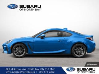 <b>Leather Seats,  Heated Seats,  Apple CarPlay,  Android Auto,  Premium Audio!</b><br> <br>   Designed and engineered for spirited driving, this2024 BRZ delivers unadulterated enjoyment at any speed. <br> <br>This 2024 Subaru BRZ utilizes the Japanese marques tried and tested blueprint for designing and building a phenomenal sports coupe and pumps everything up to an exhilarating magnitude. The exterior has been redesigned to be more bold, aggressive, and aerodynamic, with a chiseled front end and graceful body lines that lead to a beautifully proportioned rear section. On the inside, the cabin is as driver-focused as ever but introduces a host of technological and comfort amenities.<br> <br> This world rally blue pearl coupe  has a 6 speed manual transmission and is powered by a  228HP 2.4L 4 Cylinder Engine.<br> <br> Our BRZs trim level is Sport-tech. Ignite your passion for driving in this fully loaded BRZ Sport-tech that comes with plush leather heated seats that have Ultrasuede inserts for a premium feel. The Sport-tech trim is also equipped with a vibrant 8-inch touch screen that is bundled with Apple CarPlay Android Auto, SiriusXM radio and comes with a premium 8 speaker system for an immersive audio experience, along with a blind spot detection system, lane change assist, rear cross traffic alert, a 7-inch digital instrument cluster, with multifunction display ability. Additional features include steering-responsive LED headlights, larger aluminum wheels, dual-zone climate control, proximity keyless entry with push-button start, power mirrors and much more. This vehicle has been upgraded with the following features: Leather Seats,  Heated Seats,  Apple Carplay,  Android Auto,  Premium Audio,  Aluminum Wheels,  Blind Spot Detection. <br><br> <br>To apply right now for financing use this link : <a href=https://www.subaruofnorthbay.ca/tools/autoverify/finance.htm target=_blank>https://www.subaruofnorthbay.ca/tools/autoverify/finance.htm</a><br><br> <br/>    6.99% financing for 60 months. <br> Buy this vehicle now for the lowest bi-weekly payment of <b>$344.02</b> with $0 down for 60 months @ 6.99% APR O.A.C. ( Plus applicable taxes -  Plus applicable fees   ).  Incentives expire 2024-05-31.  See dealer for details. <br> <br>Subaru of North Bay has been proudly serving customers in North Bay, Sturgeon Falls, New Liskeard, Cobalt, Haileybury, Kirkland Lake and surrounding areas since 1987. Whether you choose to visit in person or shop online, youll find a huge selection of new 2022-2023 Subaru models as well as certified used vehicles of all makes and models. </br>Our extensive lineup of new vehicles includes the Ascent, BRZ, Crosstrek, Forester, Impreza, Legacy, Outback, WRX and WRX STI. If youre already a Subaru owner, our Subaru Certified Technicians can provide the Genuine Subaru parts, accessories and quality service your vehicle deserves. </br>We invite you to book a test drive or service online, give our dealership a call at 705-472-2222, or just stop in for a visit. We look forward to meeting with you and providing you a stellar experience. </br><br> Come by and check out our fleet of 20+ used cars and trucks and 40+ new cars and trucks for sale in North Bay.  o~o