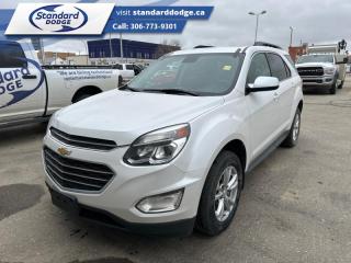 <b>Air, Tilt, Cruise, Back Up Camera!</b><br> <br>  Compare at $21534 - Our Price is just $19121! <br> <br>   How does the 2017 Equinox stack up against the competition? One look and youll see that the Equinox takes the lead when it comes to versatility, connectivity and functionality. This  2017 Chevrolet Equinox is for sale today in Swift Current. <br> <br>The 2017 Chevrolet Equinox has struck the right chord for many compact crossover buyers. If you want an stylish and powerful compact SUV with a ton of passenger space, the 2017 Chevy Equinox is definitely worth a look. This  SUV has 133,000 kms. Its  nice in colour  . It has an automatic transmission and is powered by a  301HP 3.6L V6 Cylinder Engine.  It may have some remaining factory warranty, please check with dealer for details. <br> <br> Our Equinoxs trim level is LT. The most popular trim, this Equinox LT comes with standard bluetooth, a 7 inch colour touchscreen, SiriusXM and a rear view camera. It also includes heated front seats, automatic climate control, aluminum wheels, a remote engine start, power driver seat plus many more excellent upgrades. This vehicle has been upgraded with the following features: Air, Tilt, Cruise, Back Up Camera, Cloth Seats, Heated Front Seats, Drivers Power Seat. <br> <br>To apply right now for financing use this link : <a href=https://standarddodge.ca/financing target=_blank>https://standarddodge.ca/financing</a><br><br> <br/><br>* Stop By Today *Test drive this must-see, must-drive, must-own beauty today at Standard Chrysler Dodge Jeep Ram, 208 Cheadle St W., Swift Current, SK S9H0B5! <br><br> Come by and check out our fleet of 30+ used cars and trucks and 90+ new cars and trucks for sale in Swift Current.  o~o