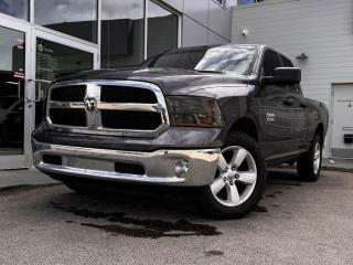 Our great looking 2020 Ram 1500 Classic ST is shown off in Granite Crystal Metallic! Its powered by a 3.6 Liter V6 engine that produces 305 horsepower while paired to a smooth-shifting 8-Speed Automatic transmission.Its absolutely stunning with alloy wheels, a chrome grille, a trailer hitch, and so much more!Inside our Classic ST find a world of comfort and convenience with grey cloth seating, front heated seats, a tilt/telescopicleather-wrapped heated steering wheel with mounted audio/cruise controls, an 6.5-inch touchscreen display, dual-zone automatic temperature control, Bluetooth hands-free phone system, and an impressive sound system.Our Ram gives you peace of mind with a variety of safety features including a backup camera, stability/traction control, automatic headlights, a multitude of airbags, and more! Print this page and call us Now... We Know You Will Enjoy Your Test Drive Towards Ownership! We look forward to showing you why Go Mazda is the best place for all your automotive needs. Go Mazda is an AMVIC licensed business.Please note: this vehicle has been registered in the province ofSaskatchewan