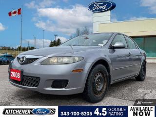 Tungsten Gray Metallic 2008 Mazda Mazda6 GS 4D Sedan 2.3L I4 DOHC 16V 5-Speed Automatic Electronic Sport with Overdrive FWD 16 Steel Wheels, 4-Wheel Disc Brakes, 6 Speakers, ABS brakes, Air Conditioning, AM/FM radio, AM/FM Stereo w/CD Player, Bumpers: body-colour, CD player, Driver door bin, Driver vanity mirror, Dual front impact airbags, Dual front side impact airbags, Four wheel independent suspension, Front anti-roll bar, Front Bucket Seats, Front reading lights, Heated door mirrors, High Grade Cloth Upholstery, Illuminated entry, Occupant sensing airbag, Outside temperature display, Overhead airbag, Overhead console, Package AA00 w/No Options, Panic alarm, Passenger door bin, Passenger vanity mirror, Power door mirrors, Power steering, Power windows, Rear anti-roll bar, Rear reading lights, Rear window defroster, Reclining Front Bucket Seats w/Slide Adjustment, Remote keyless entry, Speed control, Speed-sensing steering, Split folding rear seat, Tachometer, Telescoping steering wheel, Tilt steering wheel, Traction control, Variably intermittent wipers.