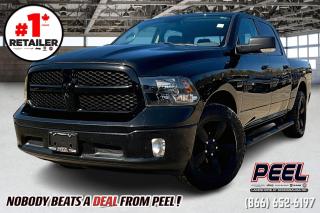 2019 Ram 1500 SLT Crew Cab 4X4 | 5.7L Hemi V8 | Diamond Black Crystal Pearl | Luxury Group | Premium Cloth Front Bucket Seats | Black Appearance Group | Heated Seats | Heated Steering Wheel | Remote Start | Uconnect 4C 8.4" Touchscreen w/ Navigation | Apple CarPlay & Android Auto | Power Folding Exterior Mirrors | LED Bed Lighting | Class IV Hitch Receiver | Spray-in Bed Liner | Side Steps

One Owner Clean Carfax

Introducing the 2019 Ram 1500 SLT Crew Cab 4X4, a powerhouse of performance and luxury. Adorned in the striking Diamond Black Crystal Pearl paint and boasting the formidable 5.7L Hemi V8 engine under the hood, this truck commands attention on and off the road. Inside, youll find premium cloth front bucket seats that offer both comfort and support during long journeys. The Black Appearance Group adds a touch of sophistication, while features like heated seats, a heated steering wheel, and remote start ensure maximum comfort in any weather condition. Stay connected and informed with the Uconnect 4C 8.4" touchscreen with navigation, Apple CarPlay, and Android Auto compatibility. Practical additions like power folding exterior mirrors, LED bed lighting, a Class IV hitch receiver, and a spray-in bed liner make this Ram 1500 SLT Crew Cab 4X4 ready for any task you throw its way.
______________________________________________________

Engage & Explore with Peel Chrysler: Whether youre inquiring about our latest offers or seeking guidance, 1-866-652-6197 connects you directly. Dive deeper online or connect with our team to navigate your automotive journey seamlessly.

WE TAKE ALL TRADES & CREDIT. WE SHIP ANYWHERE IN CANADA! OUR TEAM IS READY TO SERVE YOU 7 DAYS! COME SEE WHY NOBODY BEATS A DEAL FROM PEEL! Your Source for ALL make and models used cars and trucks
______________________________________________________

*FREE CarFax (click the link above to check it out at no cost to you!)*

*FULLY CERTIFIED! (Have you seen some of these other dealers stating in their advertisements that certification is an additional fee? NOT HERE! Our certification is already included in our low sale prices to save you more!)

______________________________________________________

Peel Chrysler  A Trusted Destination: Based in Port Credit, Ontario, we proudly serve customers from all corners of Ontario and Canada including Toronto, Oakville, North York, Richmond Hill, Ajax, Hamilton, Niagara Falls, Brampton, Thornhill, Scarborough, Vaughan, London, Windsor, Cambridge, Kitchener, Waterloo, Brantford, Sarnia, Pickering, Huntsville, Milton, Woodbridge, Maple, Aurora, Newmarket, Orangeville, Georgetown, Stouffville, Markham, North Bay, Sudbury, Barrie, Sault Ste. Marie, Parry Sound, Bracebridge, Gravenhurst, Oshawa, Ajax, Kingston, Innisfil and surrounding areas. On our website www.peelchrysler.com, you will find a vast selection of new vehicles including the new and used Ram 1500, 2500 and 3500. Chrysler Grand Caravan, Chrysler Pacifica, Jeep Cherokee, Wrangler and more. All vehicles are priced to sell. We deliver throughout Canada. website or call us 1-866-652-6197. 

Your Journey, Our Commitment: Beyond the transaction, Peel Chrysler prioritizes your satisfaction. While many of our pre-owned vehicles come equipped with two keys, variations might occur based on trade-ins. Regardless, our commitment to quality and service remains steadfast. Experience unmatched convenience with our nationwide delivery options. All advertised prices are for cash sale only. Optional Finance and Lease terms are available. A Loan Processing Fee of $499 may apply to facilitate selected Finance or Lease options. If opting to trade an encumbered vehicle towards a purchase and require Peel Chrysler to facilitate a lien payout on your behalf, a Lien Payout Fee of $299 may apply. Contact us for details. Peel Chrysler Pre-Owned Vehicles come standard with only one key.