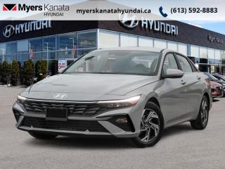 <b>Leather Seats,  Sunroof,  Premium Audio,  Wi-Fi,  Heated Steering Wheel!</b><br> <br> <br> <br>  Full of cutting edge technology and brimming with bold style, this 2024 Elantra is more than just an affordable family sedan. <br> <br>This 2024 Elantra was made to be the sharpest compact sedan on the road. With tons of technology packed into the spacious and comfortable interior, along with bold and edgy styling inside and out, this family sedan makes the unexpected your daily driver. <br> <br> This cyber gry sedan  has an automatic transmission and is powered by a  147HP 2.0L 4 Cylinder Engine.<br> <br> Our Elantras trim level is Luxury IVT. This Elantra Luxury takes infotainment and luxury to new levels with tech features like the Bose Premium Audio System, Blue Link wi-fi, and even more surprises while style and comfort features like leather seats, a sunroof, and chrome trim make your cabin a sanctuary. This Elantra is also equipped with an advanced safety suite including lane keep assist, forward and rear collision assist, driver monitoring, blind spot assist, and automatic high beams. The incredible feature list continues with heated power seats for comfort while voice activated, touch screen infotainment including wireless connectivity with Android Auto, Apple CarPlay, and Bluetooth keeps you connected. Aluminum wheels and gorgeous styling make sure you stand out in a crowd while heated power side mirrors, proximity keyless entry with hands free cargo access, and a rear view camera make every day easier. This vehicle has been upgraded with the following features: Leather Seats,  Sunroof,  Premium Audio,  Wi-fi,  Heated Steering Wheel,  Lane Keep Assist,  Heated Seats. <br><br> <br>To apply right now for financing use this link : <a href=https://www.myerskanatahyundai.com/finance/ target=_blank>https://www.myerskanatahyundai.com/finance/</a><br><br> <br/>    6.99% financing for 96 months. <br> Buy this vehicle now for the lowest weekly payment of <b>$111.62</b> with $0 down for 96 months @ 6.99% APR O.A.C. ( Plus applicable taxes -  $2596 and licensing fees    ).  Incentives expire 2024-05-31.  See dealer for details. <br> <br>This vehicle is located at Myers Kanata Hyundai 400-2500 Palladium Dr Kanata, Ontario. <br><br> Come by and check out our fleet of 30+ used cars and trucks and 40+ new cars and trucks for sale in Kanata.  o~o