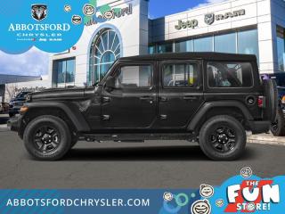 <br> <br>  Whether youre concurring a highway mountain pass or challenging off-road trail, this reliable Jeep Wrangler is ready to get you there with style. <br> <br>No matter where your next adventure takes you, this Jeep Wrangler is ready for the challenge. With advanced traction and handling capability, sophisticated safety features and ample ground clearance, the Wrangler is designed to climb up and crawl over the toughest terrain. Inside the cabin of this Wrangler offers supportive seats and comes loaded with the technology you expect while staying loyal to the style and design youve come to know and love.<br> <br> This black clear coat               SUV  has a 8 speed automatic transmission and is powered by a  285HP 3.6L V6 Cylinder Engine.<br> <br> Our Wranglers trim level is Sahara. This Wrangler Sahara features incredible off-roading capability, thanks to heavy duty suspension, towing equipment that includes trailer sway control, and skid plates for undercarriage protection. Interior features include heated front seats with lumbar support, a heated steering wheel, an 8-speaker Alpine audio system, voice-activated dual zone climate control, front and rear cupholders, and a 12.3-inch infotainment system with navigation, smartphone integration and mobile internet hotspot access. Additional features include a convertible top with fixed rollover protection, cruise control, proximity keyless entry with remote start, and even more. This vehicle has been upgraded with the following features: Side Steps, Safety Group, Technology Group, Body Color 3-piece Hard Top. <br><br> View the original window sticker for this vehicle with this url <b><a href=http://www.chrysler.com/hostd/windowsticker/getWindowStickerPdf.do?vin=1C4PJXEG0RW268454 target=_blank>http://www.chrysler.com/hostd/windowsticker/getWindowStickerPdf.do?vin=1C4PJXEG0RW268454</a></b>.<br> <br/> See dealer for details. <br> <br>Abbotsford Chrysler, Dodge, Jeep, Ram LTD joined the family-owned Trotman Auto Group LTD in 2010. We are a BBB accredited pre-owned auto dealership.<br><br>Come take this vehicle for a test drive today and see for yourself why we are the dealership with the #1 customer satisfaction in the Fraser Valley.<br><br>Serving the Fraser Valley and our friends in Surrey, Langley and surrounding Lower Mainland areas. Abbotsford Chrysler, Dodge, Jeep, Ram LTD carry premium used cars, competitively priced for todays market. If you don not find what you are looking for in our inventory, just ask, and we will do our best to fulfill your needs. Drive down to the Abbotsford Auto Mall or view our inventory at https://www.abbotsfordchrysler.com/used/.<br><br>*All Sales are subject to Taxes and Fees. The second key, floor mats, and owners manual may not be available on all pre-owned vehicles.Documentation Fee $699.00, Fuel Surcharge: $179.00 (electric vehicles excluded), Finance Placement Fee: $500.00 (if applicable)<br> Come by and check out our fleet of 80+ used cars and trucks and 130+ new cars and trucks for sale in Abbotsford.  o~o