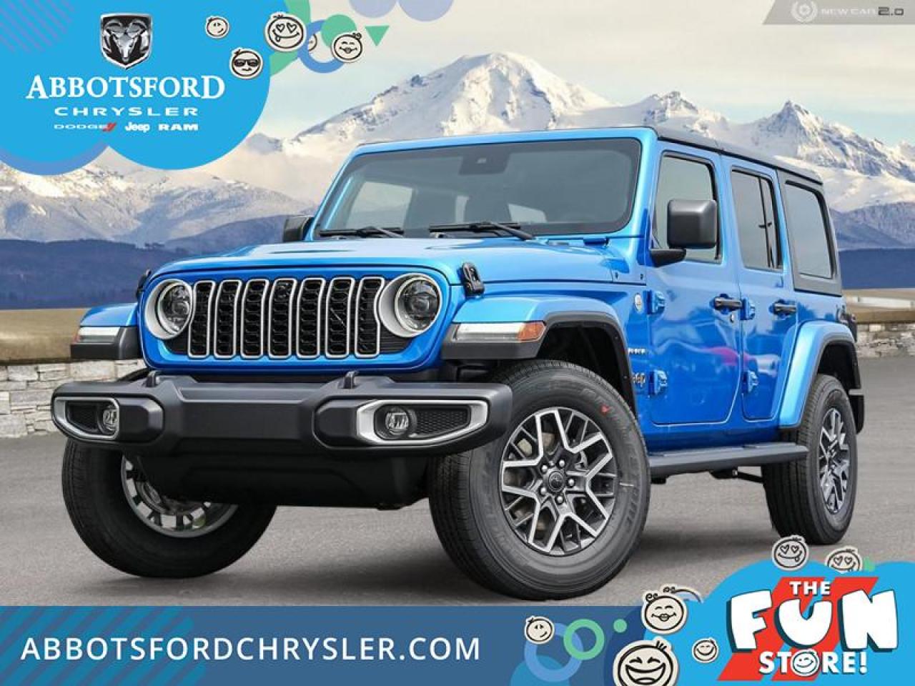 New 2024 Jeep Wrangler Sahara  - Side Steps - Safety Group - $223.55 /Wk for sale in Abbotsford, BC