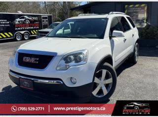 Prestige Motors Midland<br/>  <br/> 2012 GMC Acadia SLT1All-Wheel Drive, 7 Seater <br/> VIN# 1GKKVRED2CJ167957 <br/> $11,597.00 + HST & LIC <br/> <br/>  <br/> View Our Online Showroom 24/7 Cant make it to our dealership right away? No problem! Browse our online showroom 24/7 @ www.prestigemotors.ca to discover more quality vehicles. <br/> <br/>  <br/> Financing Available O.A.C.  Apply online today!<br/>  <br/> Welcome to Prestige Motors - Your Trusted Family-Owned Dealership in Midland!At Prestige Motors, were a family-owned and operated business proudly serving Midland for over two decades. Our commitment is to provide you with a seamless and straightforward vehicle buying experience. We pride ourselves on offering a friendly, no-pressure environment and a diverse range of vehicles to suit your needs. <br/>   <br/> Why Choose Prestige Motors?- All our vehicles are sold and priced as CERTIFIED, with no hidden fees. <br/> - The advertised price is what you pay, plus any applicable HST and license costs. <br/> - Get a FREE Carfax Canada Report with your new vehicle purchase! <br/> <br/>  <br/> Extended Warranties Available:For added peace of mind, we offer extended warranties through Lubrico, tailored to your driving habits and budget. <br/> <br/>  <br/> Trade-In Your Vehicle:Considering a trade-in? Let us know, and well assist you in finding the best deal. <br/> <br/>  <br/> Contact Us:Ready to explore this GMC Acadia or any other vehicle in our inventory? Get in touch with us today via e-mail, phone, or visit us in person. <br/> <br/>  <br/> Thank you for considering Prestige Motors for your automotive needs. We look forward to helping you find your next ride!