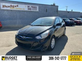 <b>Bluetooth,  Heated Seats,  SiriusXM,  Steering Wheel Audio Control,  Air Conditioning!</b><br> <br>    Larger than most in its class, this Hyundai Accent offers more space for less money. This  2013 Hyundai Accent is for sale today. <br> <br>Its hard to find style, safety, and value in a fun to drive package, but thats exactly what this Hyundai Accent delivers. Leave compromise behind and enjoy this fun, economical Accent filled with modern design and advanced safety features. Let this Hyundai Accent change your idea of small cars. This  hatchback has 219,280 kms. Its  black in colour  . It has a 6 speed automatic transmission and is powered by a  138HP 1.6L 4 Cylinder Engine.   This vehicle has been upgraded with the following features: Bluetooth,  Heated Seats,  Siriusxm,  Steering Wheel Audio Control,  Air Conditioning,  Power Windows. <br> <br>To apply right now for financing use this link : <a href=https://www.budgetautocentre.com/used-cars-saskatoon-financing/ target=_blank>https://www.budgetautocentre.com/used-cars-saskatoon-financing/</a><br><br> <br/><br><br> Budget Auto Centre has been a trusted name in the Automotive industry for over 40 years. We have built our reputation on trust and quality service. With long standing relationships with our customers, you can trust us for advice and assistance on all your automotive needs. </br>

<br> With our Credit Repair program, and over 250+ well-priced used vehicles in stock, youll drive home happy. We are driven to ensure the best in customer satisfaction and look forward working with you. </br> o~o