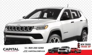Check out this 2022 Jeep Compass Sport. Its Automatic transmission and Regular Unleaded I-4 2.4 L/144 engine will keep you going. This Jeep Compass has the following options: WHEELS: 16 X 6.5 ALUMINUM PAINTED, TRANSMISSION: 9-SPEED AUTOMATIC (STD), SPORT APPEARANCE GROUP -inc: Deep Tint Sunscreen Glass, Bright Daylight Opening Mouldings, Black Side Roof Rails, Wheels: 16 x 6.5 Aluminum Painted, RADIO: UCONNECT 5 W/8.4 DISPLAY, QUICK ORDER PACKAGE 2GA SPORT -inc: Engine: 2.4L MultiAir I-4 Zero Evap w/ESS, Transmission: 9-Speed Automatic, ENGINE: 2.4L MULTIAIR I-4 ZERO EVAP W/ESS (STD), DIAMOND BLACK CRYSTAL PEARL, BLACK, CLOTH BUCKET SEATS, Wheels: 16 x 6.5 Low-Gloss Black Styled Steel, and Vinyl Door Trim Insert. See it for yourself at Capital Chevrolet Buick GMC Inc., 13103 Lake Fraser Drive SE, Calgary, AB T2J 3H5.