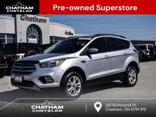 2018 Ford Escape 4D Sport Utility SE Magnetic Metallic 4WD. 4WD 1.5L EcoBoost 6-Speed Automatic<br><br><br>Reviews:<br>  * Owners appreciate a modern and unique cabin layout, peace of mind in bad weather, and pleasing performance from the turbocharged engines, particularly the larger 2.0L unit. Controls are said to be easy to use, and interfaces are easily learned. Plenty of at-hand storage is fitted within reach of all occupants to help keep organized and tidy on the move, and the tall and upright driving position helps add confidence. Good brake feel is also noted, particularly during hard stops. Source: autoTRADER.ca<br><br><br>Here at Chatham Chrysler, our Financial Services Department is dedicated to offering the service that you deserve. We are experienced with all levels of credit and are looking forward to sitting down with you. Chatham Chrysler Proudly serves customers from London, Ridgetown, Thamesville, Wallaceburg, Chatham, Tilbury, Essex, LaSalle, Amherstburg and Windsor with no distance being ever too far! At Chatham Chrysler, WE CAN DO IT!