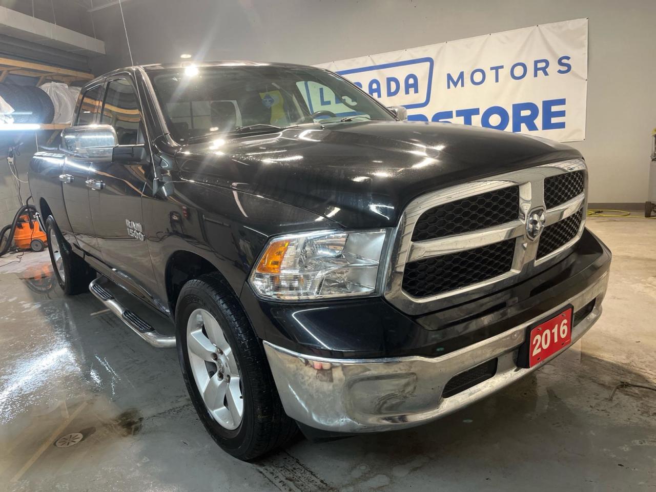 <div>SLT QUAD CAB 4X4 V6 * Tonneau Cover * Step Bars * 20 inch alloy wheels * Fog Lights * 3.55 rear axle ratio * Uconnect 5.0−inch Touch/Hands−free communication/5−inch touchscreen * Power heated manual folding exterior mirrors Air conditioning * 6 Pasenger * Cruise control *  Emergency Brake Assist * Keyless Entry * Power Locks/Windows/Side View Mirrors * Steering Cruise/Audio/Voice Recognition Controls * Traction/Stability Control * Heated Mirrors * Alloy Rims * AM/FM/Sirius XM/AUX/USB/Bluetooth * Touchscreen Infotainment Display System * Dodge U Connect * Second-row in-floor storage bins * Rear underseat compartment storage * Air conditioning * On Demand 4WD Lock/4WD Low/2WD/Neutral Modes * Turn Signal Indicator Side View Mirrors * Front/Rear Winter/Rubber Mats * Tow/Haul Mode * 3.6L Pentastar VVT V6 Engine * 8−speed TorqueFlite automatic * </div><div><span style=white-space-collapse: preserve;>Price Includes Safety! Auto Financing for used cars, 200 Auto Mall used cars for sale. Trucks for sale. </span><br /><br /><span style=font-family: "Open Sans", Helvetica, Arial, sans-serf;>2016 Ram 1500 $15,995.00 price is part of the finance program is available on select vehicles only and must meet certain criteria to qualify. Visit us in store for more details.</span><br style=font-family: "Open Sans", Helvetica, Arial, sans-serf; /><br />Check out cars suvs Minivans and trucks https://eagleautomall.ca/used-cars/<br /><br /><span style=white-space-collapse: preserve;>No Hidden Fees! Best price auto warranty. The lowest car payments </span><br /><br /><div>We sell used cars for bad credit car loans, we are the #1 used car dealer, skip the other car dealership and choose from over 200 used vehicle or second hand options:</div><div> </div><div>BMW 32d, Buick Encore, LaCrosse, Cadillac ATS, Escalade, Chevrolet Colorado, Cruze, Equinox, Malibu, Silverado 1500, Spark, Traverse, Trax, Chrysler 200, Grand Caravan, Dodge Charger, Durango, Grand Caravan, Journey, Ram 1500, Ford Edge, Escape, Explorer, F-150, Fusion, Fusion Hybrid, GMC Acadia, Sierra 1500, Honda Civic, RidgelineHyundai Elantra, Kona, Santa Fe, Sonata, Tucson, Veloster, Venue, Infiniti QX60, Jeep Cherokee, Compass, Grand CherokeeKia Forte, Rio, Seltos, Soul, Mazda CX-3, Mercedes-Benz C300, Mitsubishi RVR, Nissan Altima, Armada, Maxima, Pathfinder, Qashqai, Rogue, Sentra, Titan, Ram 1500, 1500 Classic, Ram 2500, Subaru ImprezaToyota Camry, Corolla, RAV4, Volkswagen Jetta, Passat, Tiguan<br /><br style=white-space-collapse: preserve; /><span style=white-space-collapse: preserve;>Top money for trade ins, sell your used car trade in at Eagle Auto Sales<br /><br />Used car dealer like 401 Auto, clutch, Wilson, Stricklands come to Eagle Aut Mall your superstore Auto Mall location. Cambridge used cars, Kitchener used cars, Waterloo used cars, Guelph Used Cars, bad credit car loans & financing in cambridge. We accept No Credit car financing! Bad Credit </span><span style=white-space-collapse: preserve;>car loans</span><span style=white-space-collapse: preserve;>! Car for Bankruptcy! Car loan for consumer Proposals! New Immigrants or new to country car loan and financing, Student car loans and finasncing. lowest interest rate car and truck financing. lowest car payment. value cars and vale trucks. </span></div><div><br style=white-space-collapse: preserve; /><span style=white-space-collapse: preserve;>Join the Eagle Family: Dive in at </span><a href=http://www.eagleautomall.ca/ style=white-space-collapse: preserve;>www.eagleautomall.ca</a><span style=white-space-collapse: preserve;>. Or call us at (519) 650-0326.</span><br style=white-space-collapse: preserve; /><span style=white-space-collapse: preserve;>Visit Us: 408 Witmer St, Cambridge, ON N3H 0A3 .</span><br style=white-space-collapse: preserve; /><span style=white-space-collapse: preserve;> </span><br style=white-space-collapse: preserve; /><span style=white-space-collapse: preserve;>Clear & Simple Pricing:</span><br style=white-space-collapse: preserve; /><span style=white-space-collapse: preserve;>Prices exclude HST, Licensing & $10 OMVIC fee.</span><br style=white-space-collapse: preserve; /><span style=white-space-collapse: preserve;>Our goal is $0 down, but occasionally a down payment may be necessary.</span><br style=white-space-collapse: preserve; /><span style=white-space-collapse: preserve;>Payment Example: On a $10,000 vehicle, at a 6.96% rate over 60 months, you'd pay just $51.80 weekly.</span><br style=white-space-collapse: preserve; /><div>Note: Rates can change. Payments depend on approved credit, at time a down payment may required.</div><div>Finance fee may apply, inquire for details.</div><span style=white-space-collapse: preserve;>Disclaimer: Always confirm details. Mileage accurate at listing. Taxes & licenses not included in the listed price.</span></div></div><br />