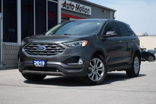 <p>Sporting bold sophistication and innovative design, our 2019 Ford Edge Titanium AWD in Stone Gray is an ideal choice! Powered by a TurboCharged 2.0 Litre EcoBoost 4 Cylinder that offers 245hp connected to an 8 Speed Automatic transmission for that performance you demand. Our All Wheel Drive SUV has ample power, easy maneuverability, and precise handling while earning approximately 8.1L/100km on the highway. A certain European flair to the elegant exterior of our Edge Titanium lets you stand out from the crowd. Take note of the hands-free liftgate, bright grille, alloy wheels, a power sunroof, and LED signature lighting. The Titanium interior has been designed with careful attention to detail. It welcomes you with sumptuous leather, power-heated front sport seats, driver seat memory, ambient lighting, a leather-wrapped steering wheel, a push-button start, and a universal garage door opener. Staying seamlessly connected is easy thanks to Sync 3, which offers high-speed performance, enhanced voice recognition, touchscreen with swipe capability, Siri integration, and even available WiFi! Ford offers a rearview camera, advanced airbags, stability/traction control, Curve Control, and emergency crash notification. You'll be reassured behind the wheel. MyKey even allows you to set parameters for the teen driver in the house! Your on-the-go family will undoubtedly benefit from the intelligent design of this Edge, so reward yourself today. Save this Page and Call for Availability. We Know You Will Enjoy Your Test Drive Towards Ownership! Errors and omissions excepted Good Credit, Bad Credit, No Credit - All credit applications are 100% processed! Let us help you get your credit started or rebuilt with our experienced team of professionals. Good credit? Let us source the best rates and loan that suits you. Same day approval! No waiting! Experience the difference at Chatham's award winning Pre-Owned dealership 3 years running! All vehicles are sold certified and e-tested, unless otherwise stated. Helping people get behind the wheel since 1999! If we don't have the vehicle you are looking for, let us find it! All cars serviced through our onsite facility. Servicing all makes and models. We are proud to serve southwestern Ontario with quality vehicles for over 16 years! Can't make it in? No problem! Take advantage of our NO FEE delivery service! Chatham-Kent, Sarnia, London, Windsor, Essex, Leamington, Belle River, LaSalle, Tecumseh, Kitchener, Cambridge, waterloo, Hamilton, Oakville, Toronto and the GTA.</p>
