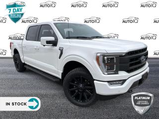 Recent Arrival!<br><br>Odometer is 7874 kilometers below market average!<br><br>4WD.<br><br>White 2023 Ford F-150 Lariat 4D SuperCrew 5.0L V8 10-Speed Automatic 4WD<p> </p>

<h4>PLATINUM CERTIFIED PRE-OWNED VEHICLE</h4>

<p>36-point Provincial Safety Inspection<br />
172-point inspection combined mechanical, aesthetic, functional inspection including a vehicle report card<br />
Warranty: 90-days or 5,000 KM on inspected mechanical items, factory extended options eligible for warranty up to 200,000 KM<br />
Complimentary CARFAX Vehicle History Report<br />
3X Provincial safety standard for tire tread depth<br />
3X Provincial safety standard for brake pad thickness<br />
7 Day Money Back Guarantee*<br />
Market Value Report provided<br />
Guaranteed 2 keys/key fobs and door code (if equipped)<br />
Equipped vehicles include a complimentary 3 month Sirius satellite radio subscription!<br />
Complimentary full interior detailing and carpet shampoo<br />
Paintless dent repair and/or touch-ups for applicable body panels<br />
Vehicle scanned for open recall notifications from manufacturer</p>

<p>SPECIAL NOTE: This vehicle is reserved for AutoIQs retail customers only. Please, no dealer calls. Errors & omissions excepted.</p>

<p>*As-traded, specialty or high-performance vehicles are excluded from the 7-Day Money Back Guarantee Program (including, but not limited to Ford Shelby, Ford mustang GT, Ford Raptor, Chevrolet Corvette, Camaro 2SS, Camaro ZL1, V-Series Cadillac, Dodge/Jeep SRT, Hyundai N Line, all electric models)</p>

<p>INSGMT</p>