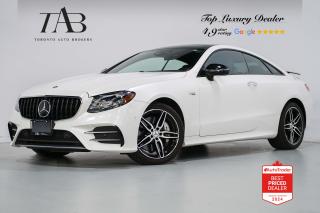 This Powerful 2019 Mercedes-Benz E-Class E53 AMG is a 1-Owner, local Ontario vehicle which is a luxury sports coupe that combines the elegance and comfort of the E-Class with the performance and styling of the AMG line.
It is powered by a 3.0-liter inline-six turbocharged engine paired with an electric auxiliary compressor and an EQ Boost mild hybrid system.

Key Features Includes:

- Premium Package                    $6200
- Intelligent Drive Package         $2700
- Comfort Package                     $700
- Designo Piano Black               $1000
- Heads up Display                    $1500
- LED Lighting System               $1000
- Navigation
- Bluetooth
- Panoramic Sunroof
- Burmester Sound System
- Sirius XM Radio
- Apple Carplay 
- Android Auto
- Front Massaging Seats
- Front Heated Seats
- Front Ventilated Seats
- Heated Steering Wheel
- Cruise Control
- Traffic Sign Assist
- Active Brake Assist
- Attention Assist
- Lane Change Assist
- Active Blind Spot Assist
- 19" Alloy Wheels

NOW OFFERING 3 MONTH DEFERRED FINANCING PAYMENTS ON APPROVED CREDIT. 

Looking for a top-rated pre-owned luxury car dealership in the GTA? Look no further than Toronto Auto Brokers (TAB)! Were proud to have won multiple awards, including the 2023 GTA Top Choice Luxury Pre Owned Dealership Award, 2023 CarGurus Top Rated Dealer, 2024 CBRB Dealer Award, the Canadian Choice Award 2024,the 2024 BNS Award, the 2023 Three Best Rated Dealer Award, and many more!

With 30 years of experience serving the Greater Toronto Area, TAB is a respected and trusted name in the pre-owned luxury car industry. Our 30,000 sq.Ft indoor showroom is home to a wide range of luxury vehicles from top brands like BMW, Mercedes-Benz, Audi, Porsche, Land Rover, Jaguar, Aston Martin, Bentley, Maserati, and more. And we dont just serve the GTA, were proud to offer our services to all cities in Canada, including Vancouver, Montreal, Calgary, Edmonton, Winnipeg, Saskatchewan, Halifax, and more.

At TAB, were committed to providing a no-pressure environment and honest work ethics. As a family-owned and operated business, we treat every customer like family and ensure that every interaction is a positive one. Come experience the TAB Lifestyle at its truest form, luxury car buying has never been more enjoyable and exciting!

We offer a variety of services to make your purchase experience as easy and stress-free as possible. From competitive and simple financing and leasing options to extended warranties, aftermarket services, and full history reports on every vehicle, we have everything you need to make an informed decision. We welcome every trade, even if youre just looking to sell your car without buying, and when it comes to financing or leasing, we offer same day approvals, with access to over 50 lenders, including all of the banks in Canada. Feel free to check out your own Equifax credit score without affecting your credit score, simply click on the Equifax tab above and see if you qualify.

So if youre looking for a luxury pre-owned car dealership in Toronto, look no further than TAB! We proudly serve the GTA, including Toronto, Etobicoke, Woodbridge, North York, York Region, Vaughan, Thornhill, Richmond Hill, Mississauga, Scarborough, Markham, Oshawa, Peteborough, Hamilton, Newmarket, Orangeville, Aurora, Brantford, Barrie, Kitchener, Niagara Falls, Oakville, Cambridge, Kitchener, Waterloo, Guelph, London, Windsor, Orillia, Pickering, Ajax, Whitby, Durham, Cobourg, Belleville, Kingston, Ottawa, Montreal, Vancouver, Winnipeg, Calgary, Edmonton, Regina, Halifax, and more.

Call us today or visit our website to learn more about our inventory and services. And remember, all prices exclude applicable taxes and licensing, and vehicles can be certified at an additional cost of $799.