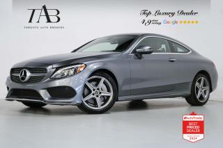 This Beautiful 2018 Mercedes-Benz C-Class C300 AMG is a Canadian vehicle with a clean Carfax report. It is a stylish luxury coupe that combines a sleek design, advanced technology, and premium features.

Key Features Includes:

- C300 AMG
- Coupe
- Premium One Package           $3600
- Sport Package                         $1500
- Surround Sound Package        $1300
- Saddle Brown Leather              $1990
- Selenite Grey Metallic               $890
- Navigation
- Bluetooth
- Backup Camera
- Sunroof
- Burmester Sound System
- Sirius XM Radio
- Front Heated Seats
- Cruise Control
- Brake Assist
- Blind Spot Assist
- Attention Assist
- LED Headlights
- 18" AMG Alloy Wheels 

NOW OFFERING 3 MONTH DEFERRED FINANCING PAYMENTS ON APPROVED CREDIT. 

Looking for a top-rated pre-owned luxury car dealership in the GTA? Look no further than Toronto Auto Brokers (TAB)! Were proud to have won multiple awards, including the 2023 GTA Top Choice Luxury Pre Owned Dealership Award, 2023 CarGurus Top Rated Dealer, 2024 CBRB Dealer Award, the Canadian Choice Award 2024,the 2024 BNS Award, the 2023 Three Best Rated Dealer Award, and many more!

With 30 years of experience serving the Greater Toronto Area, TAB is a respected and trusted name in the pre-owned luxury car industry. Our 30,000 sq.Ft indoor showroom is home to a wide range of luxury vehicles from top brands like BMW, Mercedes-Benz, Audi, Porsche, Land Rover, Jaguar, Aston Martin, Bentley, Maserati, and more. And we dont just serve the GTA, were proud to offer our services to all cities in Canada, including Vancouver, Montreal, Calgary, Edmonton, Winnipeg, Saskatchewan, Halifax, and more.

At TAB, were committed to providing a no-pressure environment and honest work ethics. As a family-owned and operated business, we treat every customer like family and ensure that every interaction is a positive one. Come experience the TAB Lifestyle at its truest form, luxury car buying has never been more enjoyable and exciting!

We offer a variety of services to make your purchase experience as easy and stress-free as possible. From competitive and simple financing and leasing options to extended warranties, aftermarket services, and full history reports on every vehicle, we have everything you need to make an informed decision. We welcome every trade, even if youre just looking to sell your car without buying, and when it comes to financing or leasing, we offer same day approvals, with access to over 50 lenders, including all of the banks in Canada. Feel free to check out your own Equifax credit score without affecting your credit score, simply click on the Equifax tab above and see if you qualify.

So if youre looking for a luxury pre-owned car dealership in Toronto, look no further than TAB! We proudly serve the GTA, including Toronto, Etobicoke, Woodbridge, North York, York Region, Vaughan, Thornhill, Richmond Hill, Mississauga, Scarborough, Markham, Oshawa, Peteborough, Hamilton, Newmarket, Orangeville, Aurora, Brantford, Barrie, Kitchener, Niagara Falls, Oakville, Cambridge, Kitchener, Waterloo, Guelph, London, Windsor, Orillia, Pickering, Ajax, Whitby, Durham, Cobourg, Belleville, Kingston, Ottawa, Montreal, Vancouver, Winnipeg, Calgary, Edmonton, Regina, Halifax, and more.

Call us today or visit our website to learn more about our inventory and services. And remember, all prices exclude applicable taxes and licensing, and vehicles can be certified at an additional cost of $799.