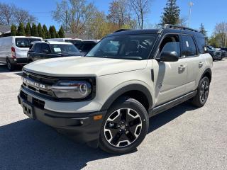 Leather Seats, Heated Seats, SiriusXM, Apple CarPlay, Android Auto, Heated Steering Wheel, Remote Start, Blind Spot Detection, Lane Keep Assist, Lane Departure Warning, Forward Collision Alert, LED Lights, 4G WiFi, Rear Camera           Many of our Demonstrators and Loaners are currently available for sale now that 2024 replacement vehicles have arrived. Ask for more details!    Why Buy From Winegard Ford?   * No Administration fees  * No Additional Charges for Factory Orders  * 100 Point Inspection on All Used Vehicles  * Full Tank of Fuel with Every New or Used Vehicle Purchase  * Licensed Ford Accessories Available  *  Window Tinting Available  * Custom Truck Lift and Leveling Packages Available         Looking for off-roading capability with a mix off efficiency and tech features? This Bronco Sport is certainly up to the challenge.      A compact footprint, an iconic name, and modern luxury come together to make this Bronco Sport an instant classic. Whether your next adventure takes you deep into the rugged wilds, or into the rough and rumble city, this Bronco Sport is exactly what you need. With enough cargo space for all of your gear, the capability to get you anywhere, and a manageable footprint, theres nothing quite like this Ford Bronco Sport.      This desert sand SUV  has an automatic transmission and is powered by a  181HP 1.5L 3 Cylinder Engine.      Our Bronco Sports trim level is Outer Banks. Ready for the great outdoors, this Bronco Outer Banks features heated leather seats with feature power lumbar adjustment, a heated leather-wrapped steering wheel, SiriusXM streaming radio and exclusive aluminum wheels. Also standard include voice-activated automatic air conditioning, an 8-inch SYNC 3 powered infotainment screen with Apple CarPlay and Android Auto, smart charging USB type-A and type-C ports, 4G LTE mobile hotspot internet access, proximity keyless entry with remote start, and a robust terrain management system that features the trademark Go Over All Terrain (G.O.A.T.) driving modes. Additional features include blind spot detection, rear cross traffic alert and pre-collision assist with automatic emergency braking, lane keeping assist, lane departure warning, forward collision alert, driver monitoring alert, a rear-view camera, 3 12-volt DC and 120-volt AC power outlets, and so much more.      View the original window sticker for this vehicle with this url http://www.windowsticker.forddirect.com/windowsticker.pdf?vin=3FMCR9C61RRE77228.     To apply right now for financing use this link : http://www.winegardford.com/financing/application.htm            2.99% financing for 84 months.    Buy this vehicle now for the lowest bi-weekly payment of $337.34 with $0 down for 84 months @ 2.99% APR O.A.C. ( taxes included, $13 documentation fee   / Total cost of borrowing $6028   ).  Incentives expire 2024-05-08.  See dealer for details.          Come by and check out our fleet of 20+ used cars and trucks and 80+ new cars and trucks for sale in Caledonia.  o~o