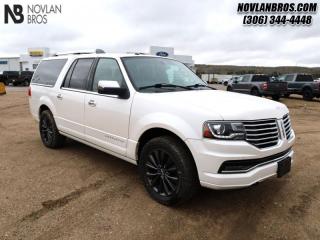 <b>Sunroof, Heated Seats, Navigation, Alloy Wheels, Reverse Sense System!</b><br> <br> Check out our great inventory of pre-owned vehicles at Novlan Brothers!<br> <br>   When youre shopping for a full size luxury SUV theres no reason to compromise. The Lincoln Navigator offers froom for eight, classic American styling, and most of the high tech features you would expect in a modern family vehicle, says Edmunds. This  2017 Lincoln Navigator L is fresh on our lot in Paradise Hill. <br> <br>Strength radiates from deep within in the 2017 Lincoln Navigator.  From its distinctive satin-finish grille to its graceful wraparound tail lights, Navigator embraces you and your passengers, surrounding each of you in exquisitely crafted, luxurious comfort. Inside its spacious sanctuary, youll enjoy seating for up to 8, plus responsive technologies designed to elevate your travels and guide you through each day. This  SUV has 114,660 kms. Its  white in colour  . It has a 6 speed automatic transmission and is powered by a  380HP 3.5L V6 Cylinder Engine.  <br> <br> Our Navigator Ls trim level is Select. The Select trim comes generously appointed with luxurious features. It comes with premium leather seats which are heated and cooled in front, heated second row seats, a power moonroof, dual zone automatic climate control, THX II audio system with navigation, Bluetooth, SiriusXM, and 14 speaker audio, a rearview camera, a power liftgate, remote start, and much more. This vehicle has been upgraded with the following features: Sunroof, Heated Seats, Navigation, Alloy Wheels, Reverse Sense System, Rear View Camera, Remote Engine Start. <br> To view the original window sticker for this vehicle view this <a href=http://www.windowsticker.forddirect.com/windowsticker.pdf?vin=5LMJJ3JT4HEL09327 target=_blank>http://www.windowsticker.forddirect.com/windowsticker.pdf?vin=5LMJJ3JT4HEL09327</a>. <br/><br> <br>To apply right now for financing use this link : <a href=http://novlanbros.com/credit/ target=_blank>http://novlanbros.com/credit/</a><br><br> <br/><br> Payments from <b>$559.72</b> monthly with $0 down for 84 months @ 8.99% APR O.A.C. ( Plus applicable taxes -  Plus applicable fees   ).  See dealer for details. <br> <br>The Novlan family is owned and operated by a third generation and committed to the values inherent from our humble beginnings.<br> Come by and check out our fleet of 30+ used cars and trucks and 40+ new cars and trucks for sale in Paradise Hill.  o~o