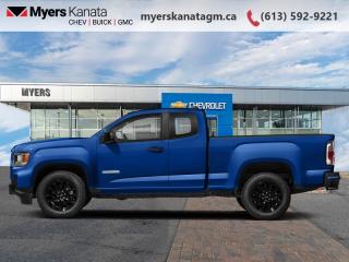 <b>Low Mileage, Aluminum Wheels,  Rear View Camera,  Android Auto,  Apple Carplay,  SiriusXM!</b><br> <br>     This  2021 GMC Canyon is fresh on our lot in Kanata. <br> <br>This GMC Canyon is built around the idea of a all-in-one work truck, providing the durability and premium detail you expect from a Professional Grade GMC pickup. Capable, versatile and entirely refined, this redesigned mid-size Canyon balances power and technology in a package that is spacious and efficient. Whether you need a pickup truck for some occasional hauling, off-road fun, or you just want to have a pickup truck, this premium GMC Canyon fits the bill. It has almost as much capability as its bigger counterparts, but its easier to maneuver, easier to park, and will provide you with better fuel economy. Where ever you and your family go, go confidently in this GMC Canyon that personifies GMCs attitude and dedication to precision.This low mileage  Extended Cab 4X4 pickup  has just 26,400 kms. Its  blue in colour  . It has an automatic transmission and is powered by a  308HP 3.6L V6 Cylinder Engine. <br> <br> Our Canyons trim level is Elevation Standard. This GMC Canyon is equipped with all the necessities of a modern mid size truck like aluminum wheels, StabiliTrak electronic stability control, a CornerStep rear bumper, signature LED headlamps, a power driver seat, cloth seat material, Teen Driver Technology, climate control, a 7 inch touchscreen featuring Apple CarPlay and Android Auto, SiriusXM, voice command, USB and AUX input jacks, a rear view camera, plus power doors and power windows. This vehicle has been upgraded with the following features: Aluminum Wheels,  Rear View Camera,  Android Auto,  Apple Carplay,  Siriusxm,  Power Seat,  Bluetooth. <br> <br>To apply right now for financing use this link : <a href=https://www.myerskanatagm.ca/finance/ target=_blank>https://www.myerskanatagm.ca/finance/</a><br><br> <br/><br>Price is plus HST and licence only.<br>Book a test drive today at myerskanatagm.ca<br>*LIFETIME ENGINE TRANSMISSION WARRANTY NOT AVAILABLE ON VEHICLES WITH KMS EXCEEDING 140,000KM, VEHICLES 8 YEARS & OLDER, OR HIGHLINE BRAND VEHICLE(eg. BMW, INFINITI. CADILLAC, LEXUS...)<br> Come by and check out our fleet of 40+ used cars and trucks and 130+ new cars and trucks for sale in Kanata.  o~o