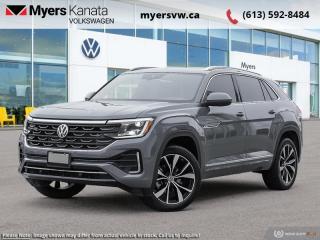 <b>360 Camera,  Navigation,  Sunroof,  Leather Seats,  Premium Audio!</b><br> <br> <br> <br>  Built to make a statement, this 2024 Volkswagen Atlas Cross Sport transports you and your passengers in style and comfort. <br> <br>This 2024 VW Atlas Cross Sport is a crossover SUV with a gently sloped roofline to form the distinct silhouette of a coupe, without taking a toll on practicality and driving dynamics. On the inside, trim pieces are crafted with premium materials and carefully put together to ensure rugged build quality. With loads of standard safety technology that inspires confidence, this 2024 Volkswagen Atlas Cross Sport is an excellent option for a versatile and capable family SUV with dazzling looks.<br> <br> This pure gray SUV  has an automatic transmission and is powered by a  2.0L I4 16V GDI DOHC Turbo engine.<br> <br> Our Atlas Cross Sports trim level is Execline 2.0 TSI. This range topping Exceline trim rewards you with awesome standard features such as a 360-camera system, a panoramic sunroof, harman/kardon premium audio, integrated navigation, and leather seating upholstery. Also standard include a power liftgate for rear cargo access, heated and ventilated front seats, a heated steering wheel, remote engine start, adaptive cruise control, and a 12-inch infotainment system with Car-Net mobile hotspot internet access, Apple CarPlay and Android Auto. Safety features also include blind spot detection, lane keeping assist with lane departure warning, front and rear collision mitigation, park distance control, and autonomous emergency braking. This vehicle has been upgraded with the following features: 360 Camera,  Navigation,  Sunroof,  Leather Seats,  Premium Audio,  Cooled Seats,  Heated Steering Wheel. <br><br> <br>To apply right now for financing use this link : <a href=https://www.myersvw.ca/en/form/new/financing-request-step-1/44 target=_blank>https://www.myersvw.ca/en/form/new/financing-request-step-1/44</a><br><br> <br/>    5.99% financing for 84 months. <br> Buy this vehicle now for the lowest bi-weekly payment of <b>$481.74</b> with $0 down for 84 months @ 5.99% APR O.A.C. ( taxes included, $1071 (OMVIC fee, Air and Tire Tax, Wheel Locks, Admin fee, Security and Etching) is included in the purchase price.    ).  Incentives expire 2024-05-31.  See dealer for details. <br> <br> <br>LEASING:<br><br>Estimated Lease Payment: $377 bi-weekly <br>Payment based on 5.49% lease financing for 60 months with $0 down payment on approved credit. Total obligation $49,065. Mileage allowance of 16,000 KM/year. Offer expires 2024-05-31.<br><br><br>Call one of our experienced Sales Representatives today and book your very own test drive! Why buy from us? Move with the Myers Automotive Group since 1942! We take all trade-ins - Appraisers on site!<br> Come by and check out our fleet of 40+ used cars and trucks and 110+ new cars and trucks for sale in Kanata.  o~o